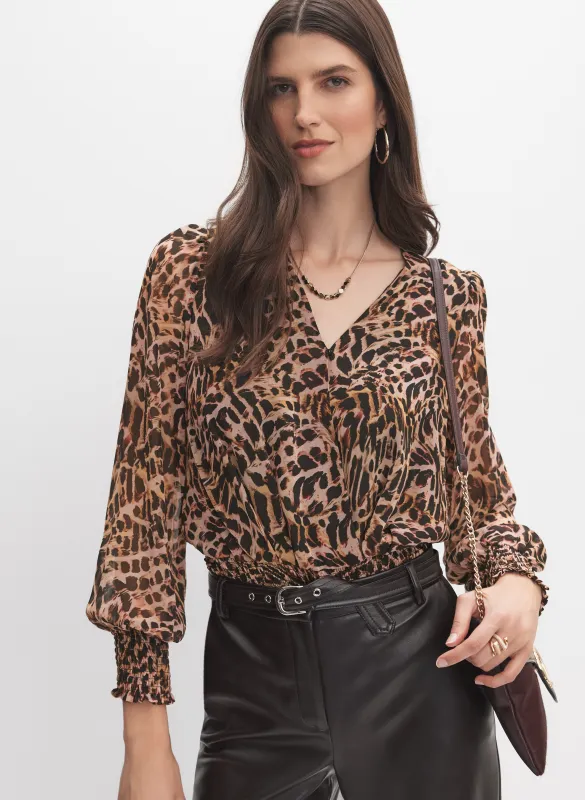 Leopard Chiffon Blouse sold by Melanie Lyne