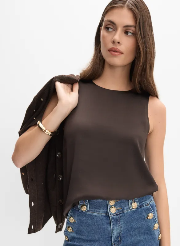Sleeveless Satin Blouse sold by Melanie Lyne
