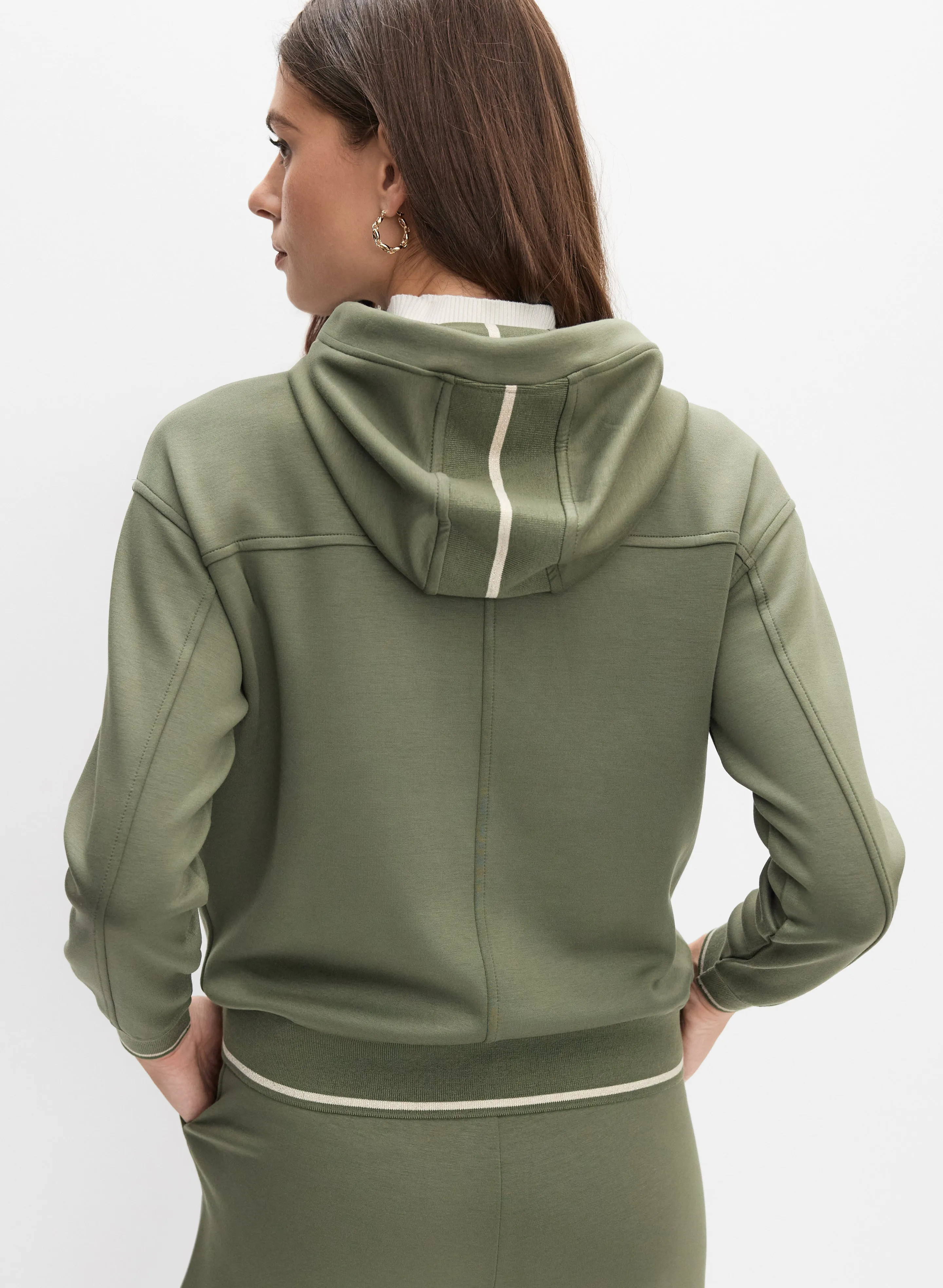 Hooded Contrast Trim Jacket sold by Melanie Lyne product image thumbnail 3