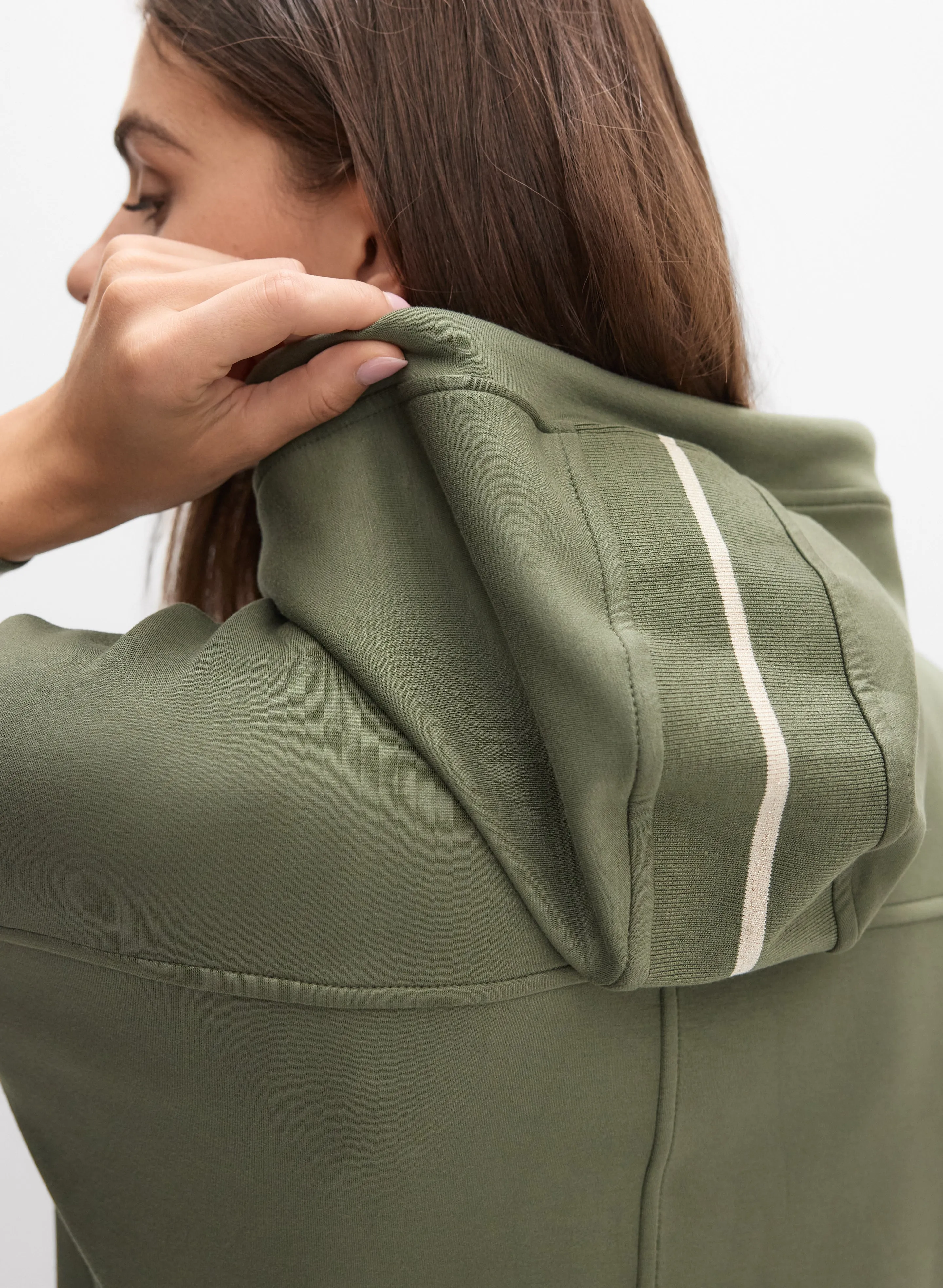 Hooded Contrast Trim Jacket sold by Melanie Lyne product image thumbnail 5