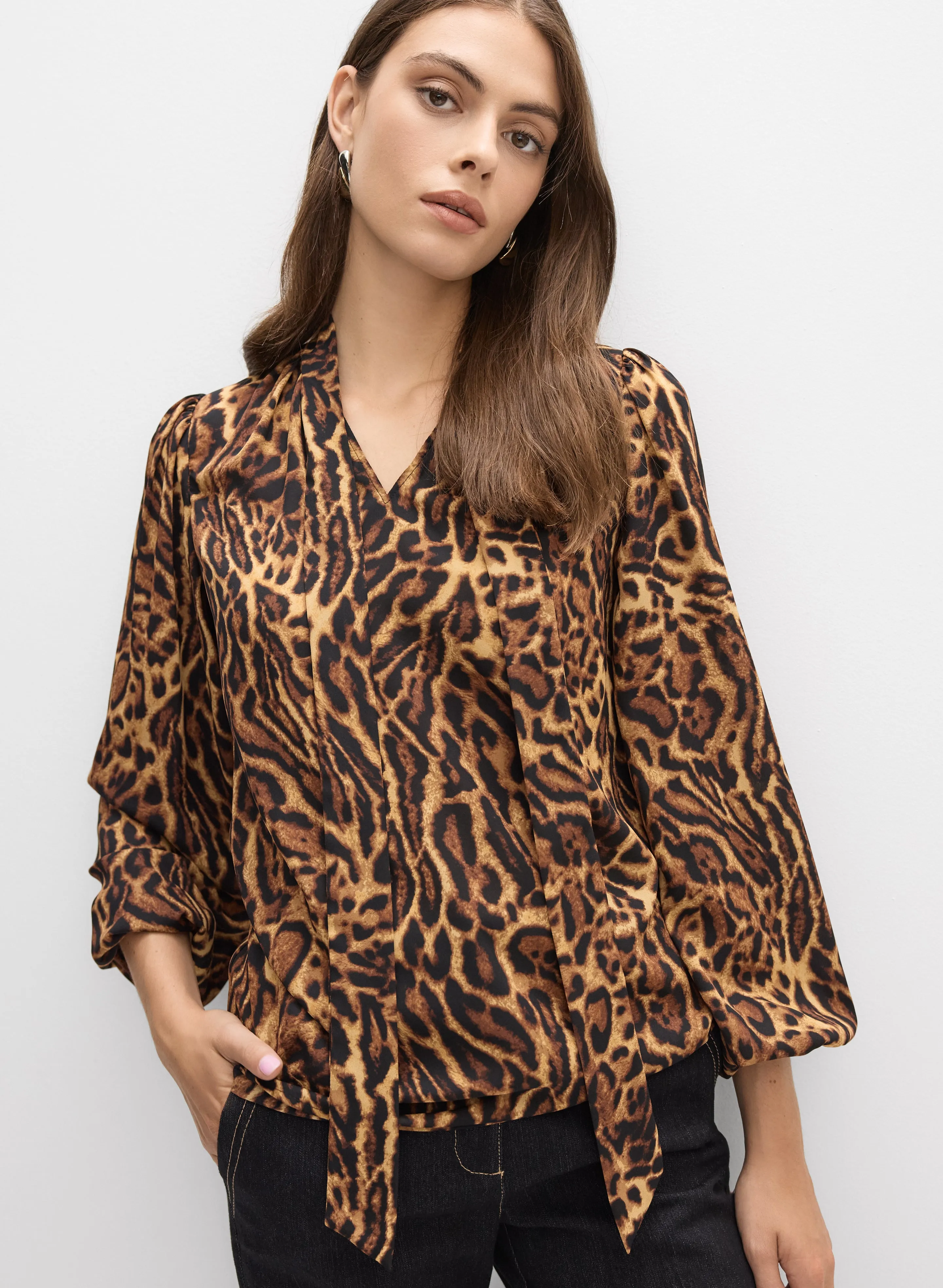 Joseph Ribkoff - Leopard Print Blouse sold by Melanie Lyne product image thumbnail 5
