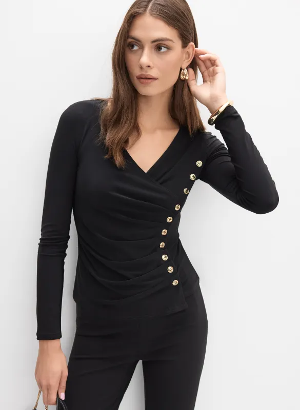 Joseph Ribkoff - Button Detail Top made by Melanie Lyne