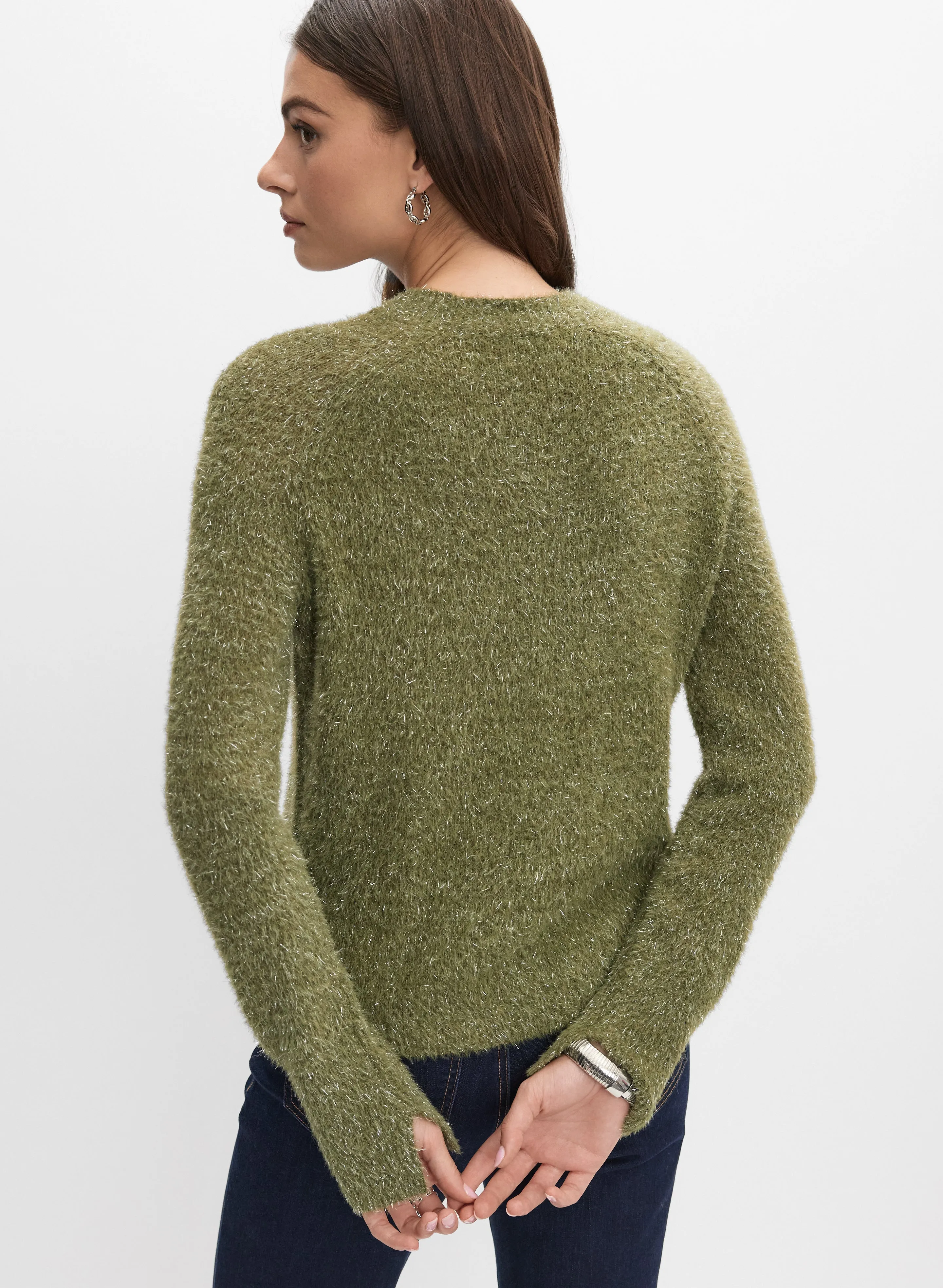 Metallic Fuzzy Knit Sweater sold by Melanie Lyne product image thumbnail 2