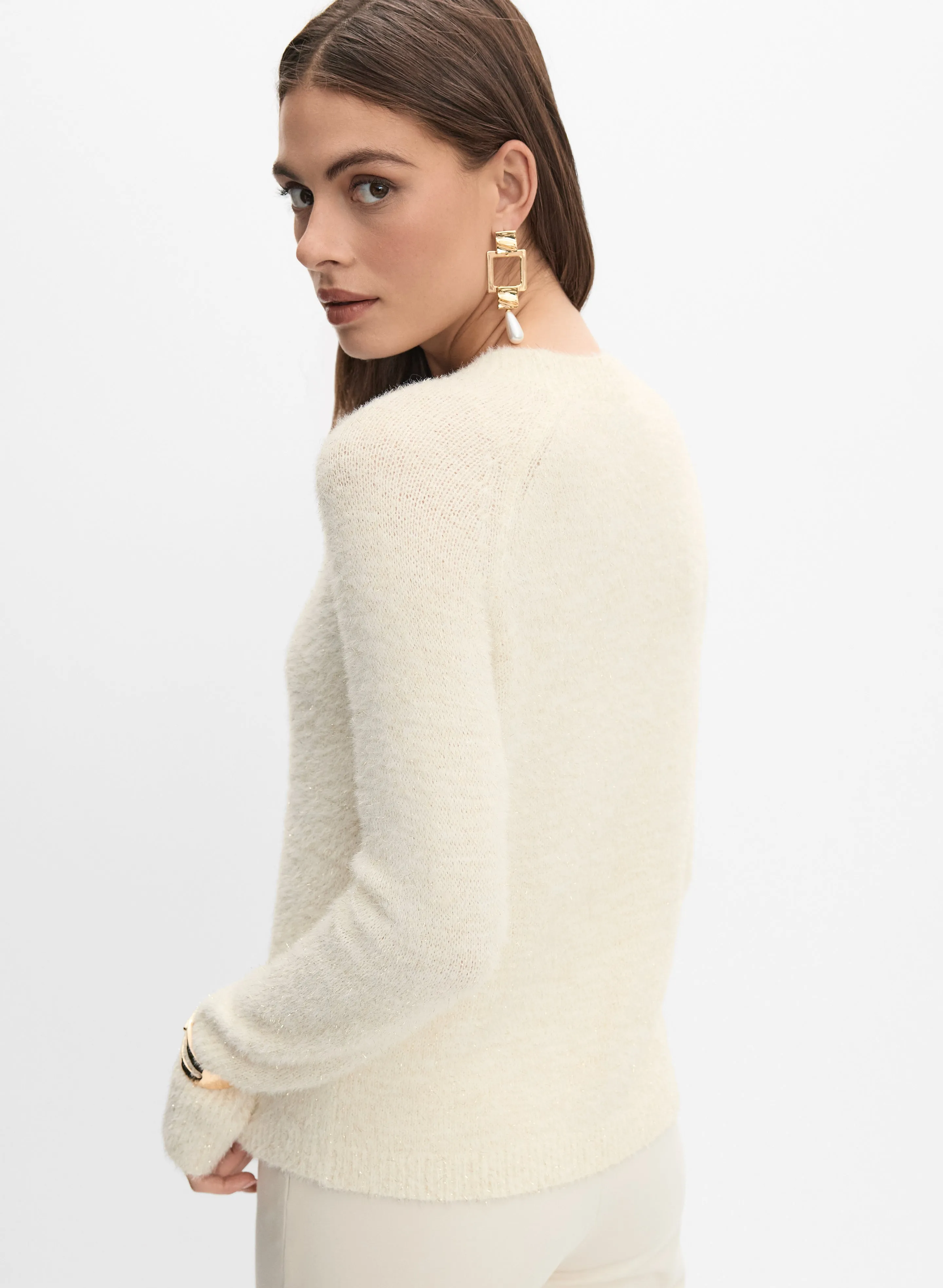 Metallic Fuzzy Knit Sweater sold by Melanie Lyne product image thumbnail 2