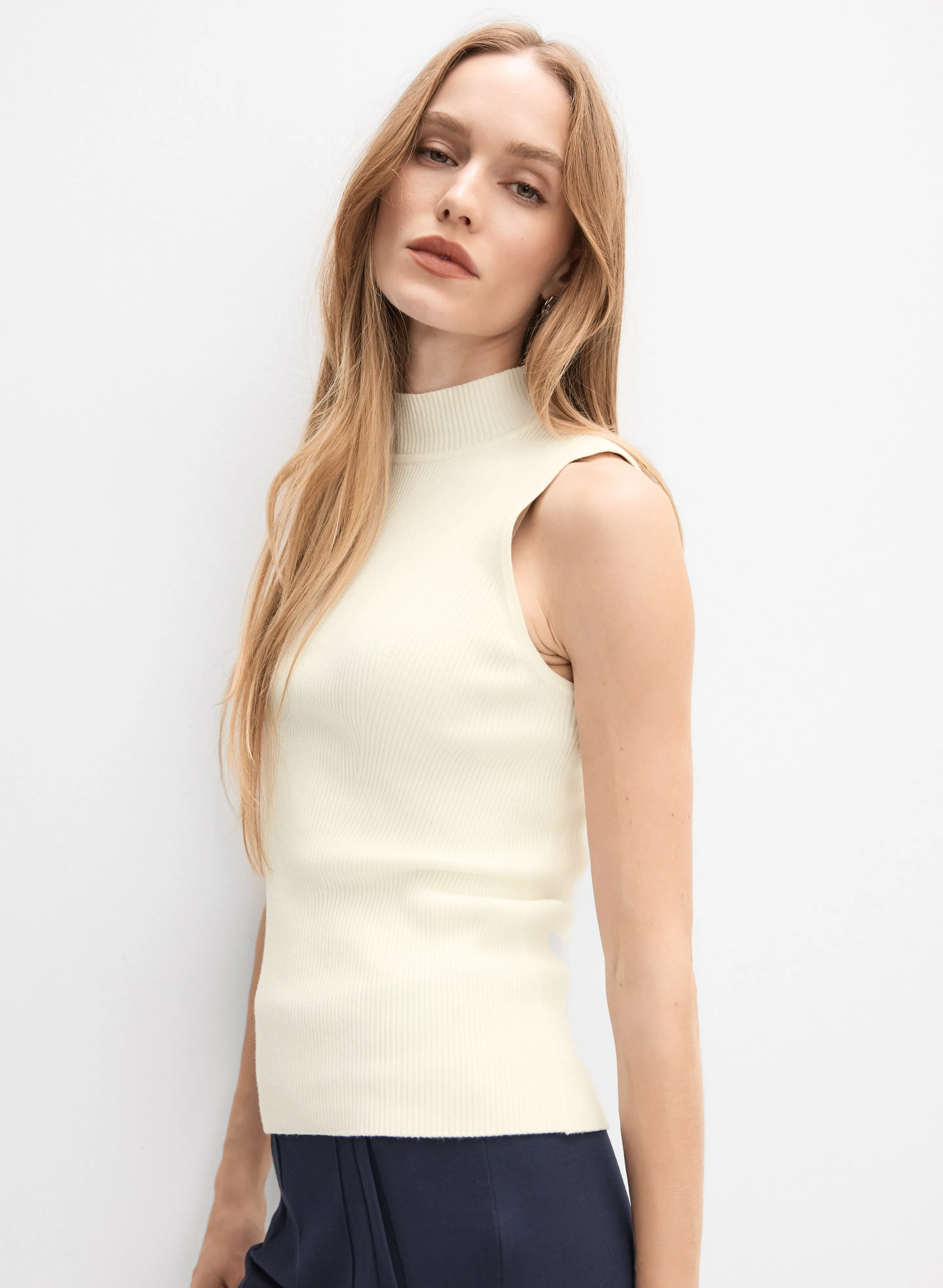 Sleeveless Mock Neck Sweater sold by Melanie Lyne product image thumbnail 2