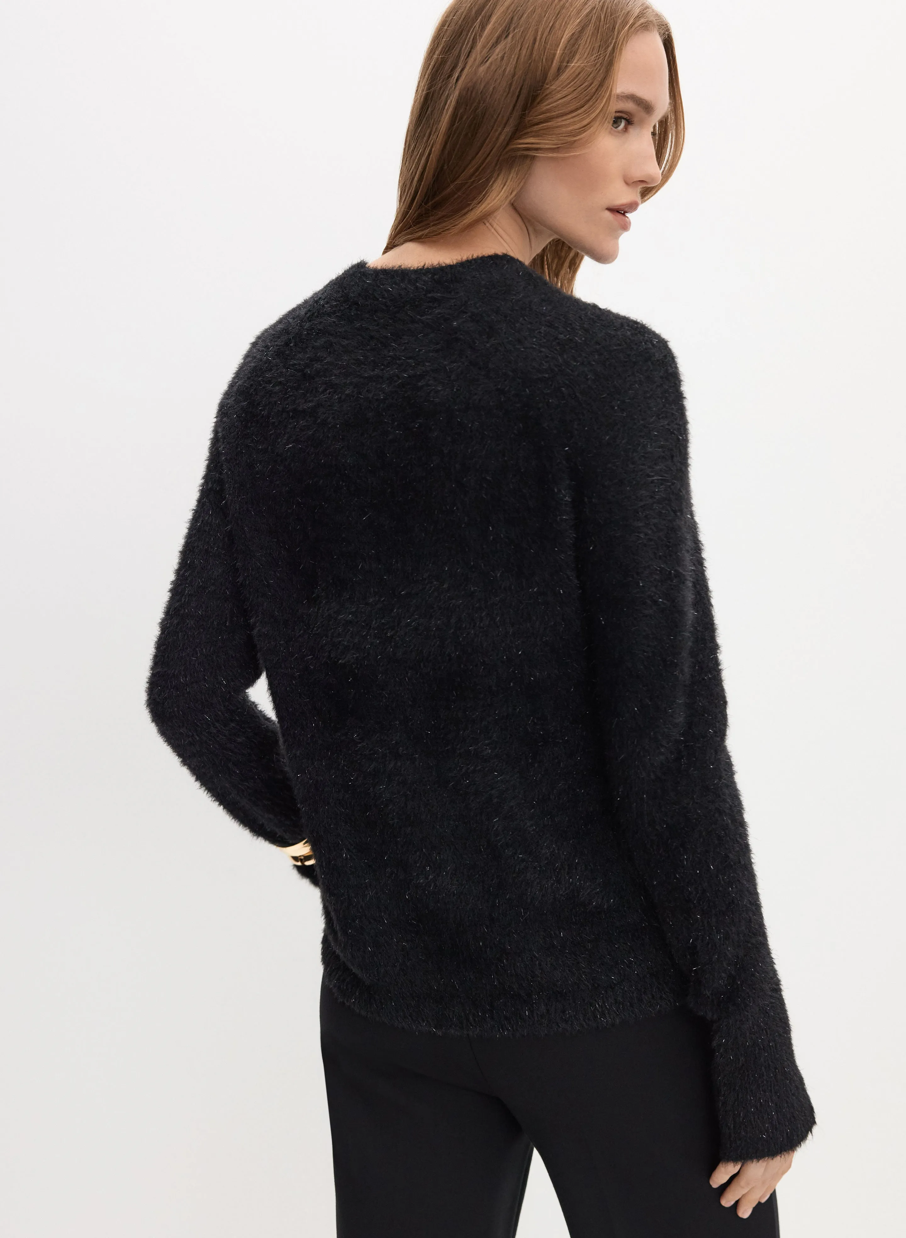 Metallic Fuzzy Knit Sweater sold by Melanie Lyne product image thumbnail 4