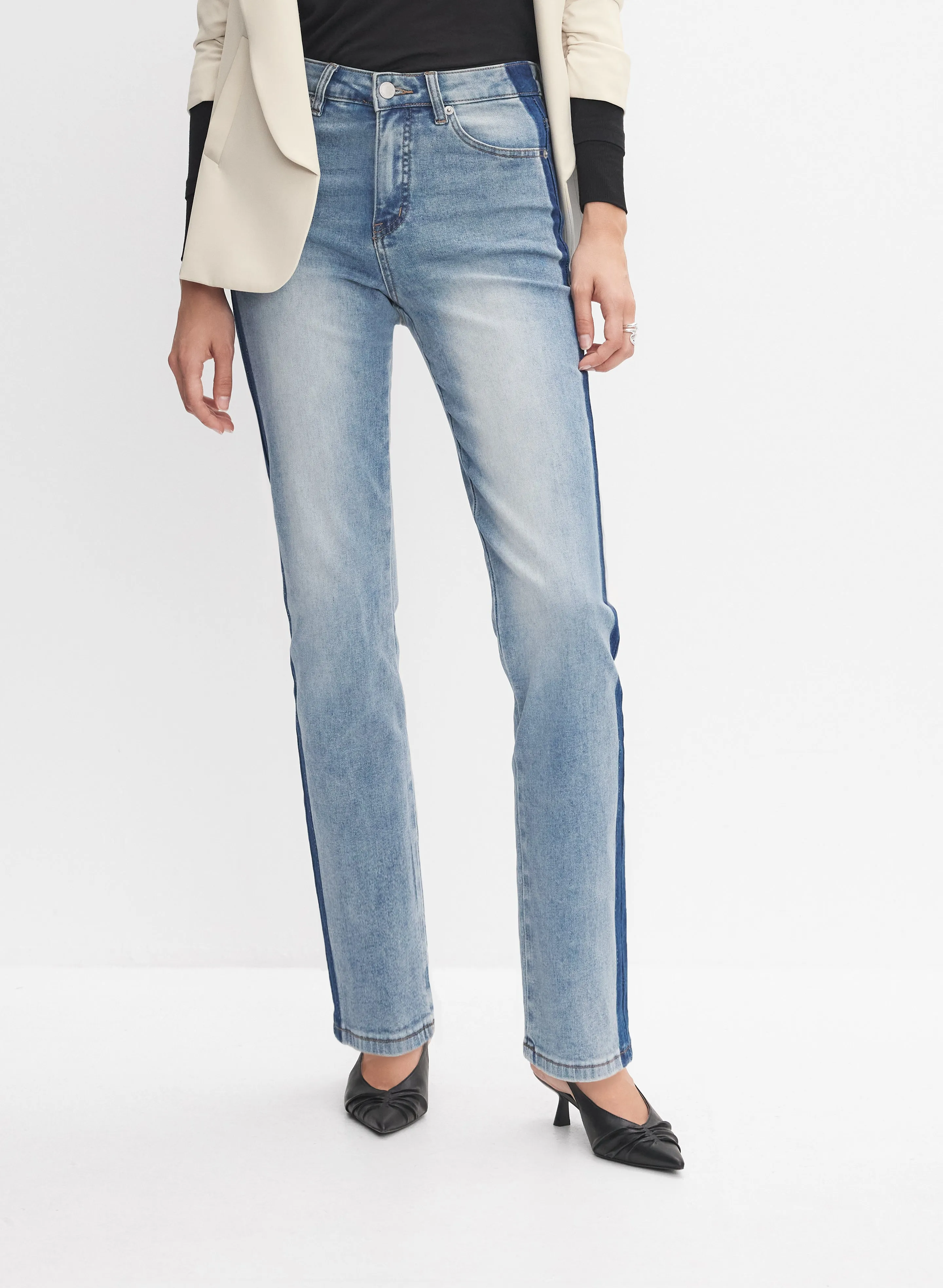 Washed Seam Straight Leg Jeans sold by Melanie Lyne