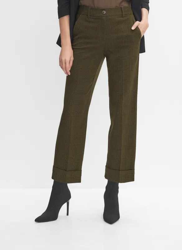 Glen Check Straight-Leg Pants sold by Melanie Lyne