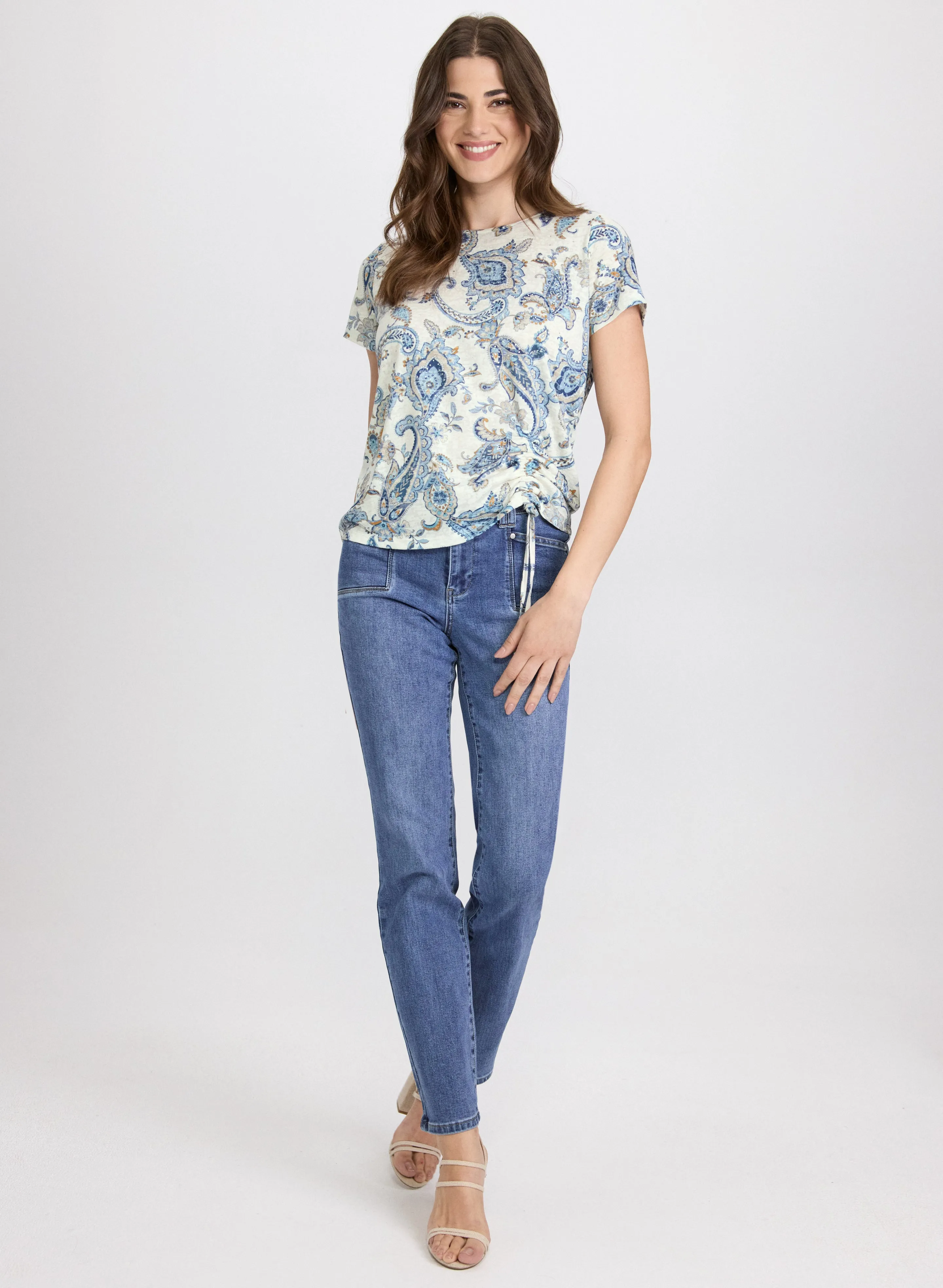 Paisley Print T-Shirt sold by Melanie Lyne product image thumbnail 3