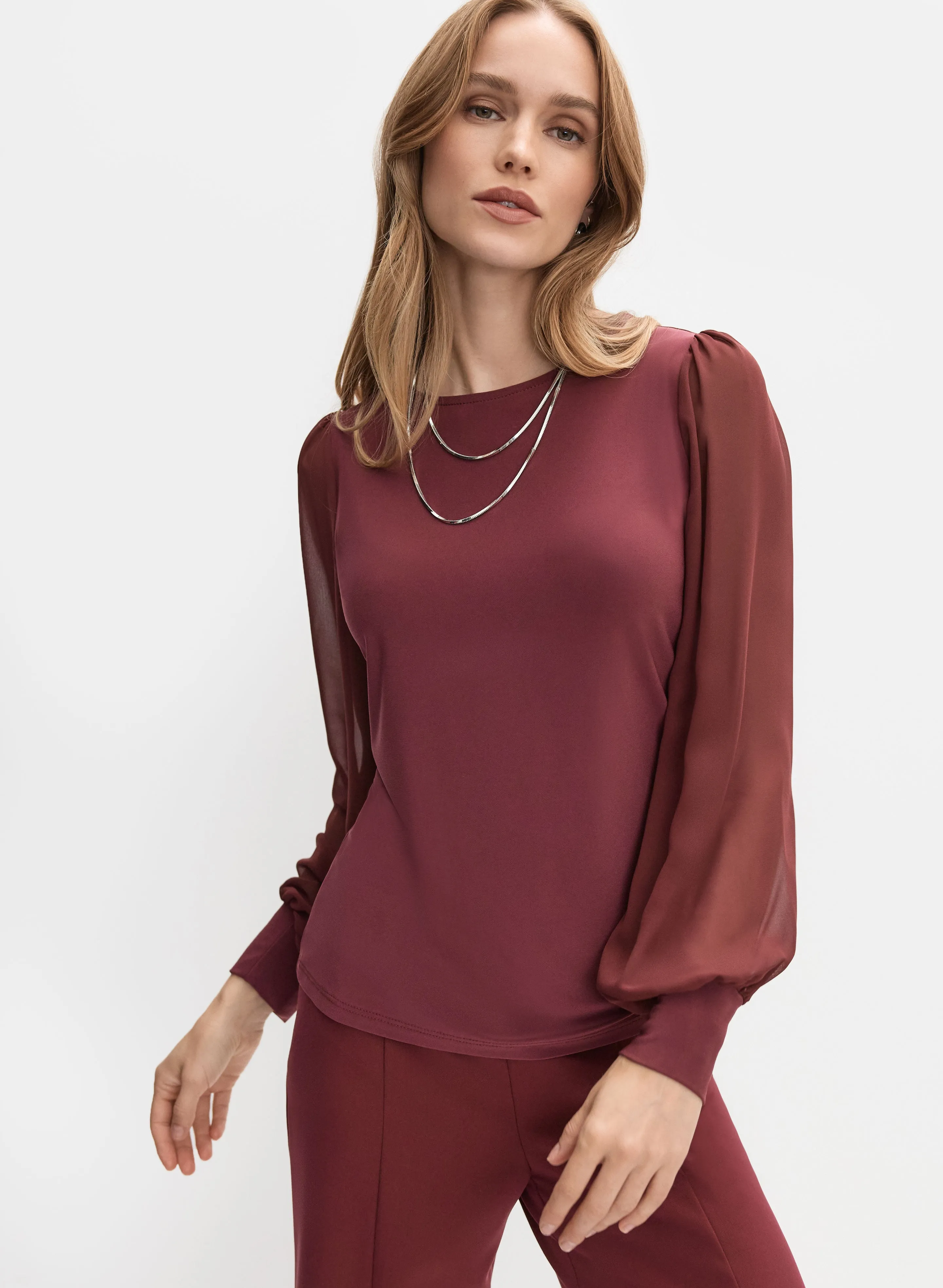 Chiffon Sleeve Top sold by Melanie Lyne product image thumbnail 5