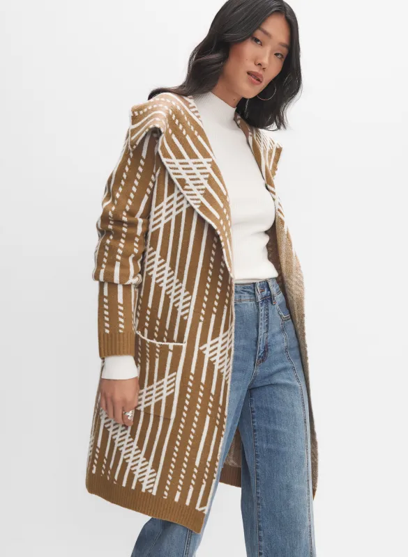 Geometric Open-Front Cardigan sold by Melanie Lyne