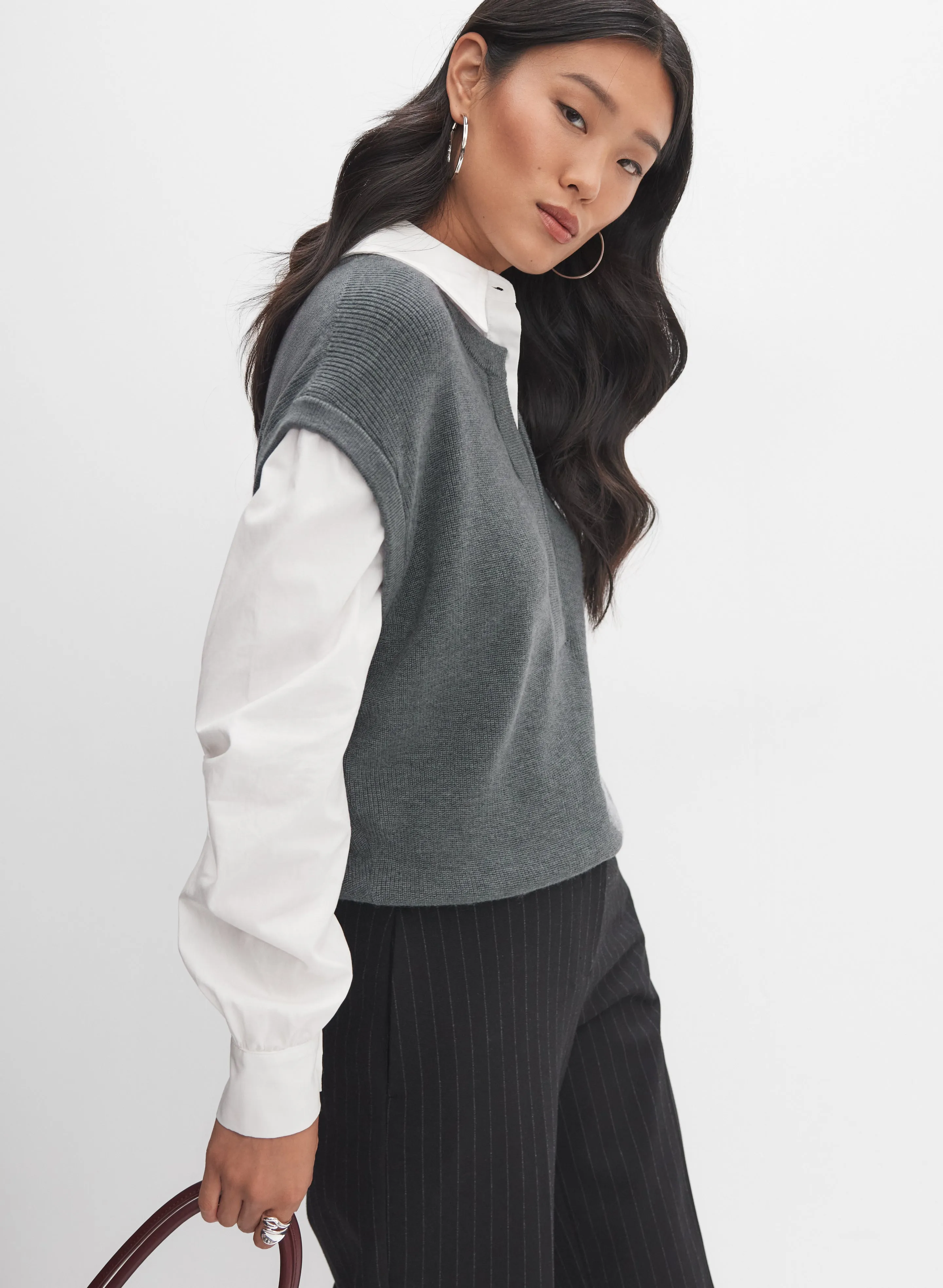 Illusion Knit & Blouse Top sold by Melanie Lyne product image thumbnail 5