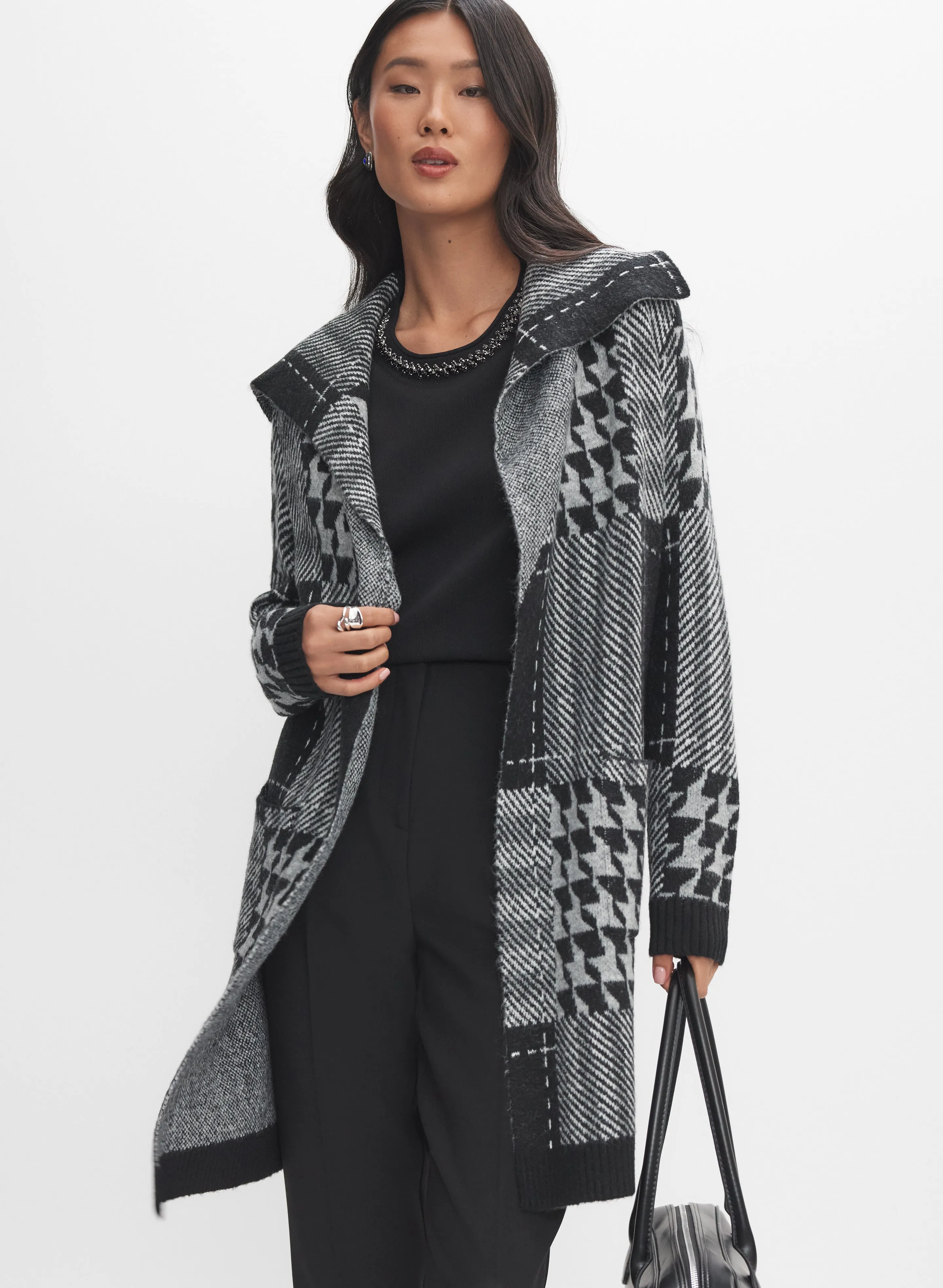 Plaid Knit Cardigan sold by Melanie Lyne