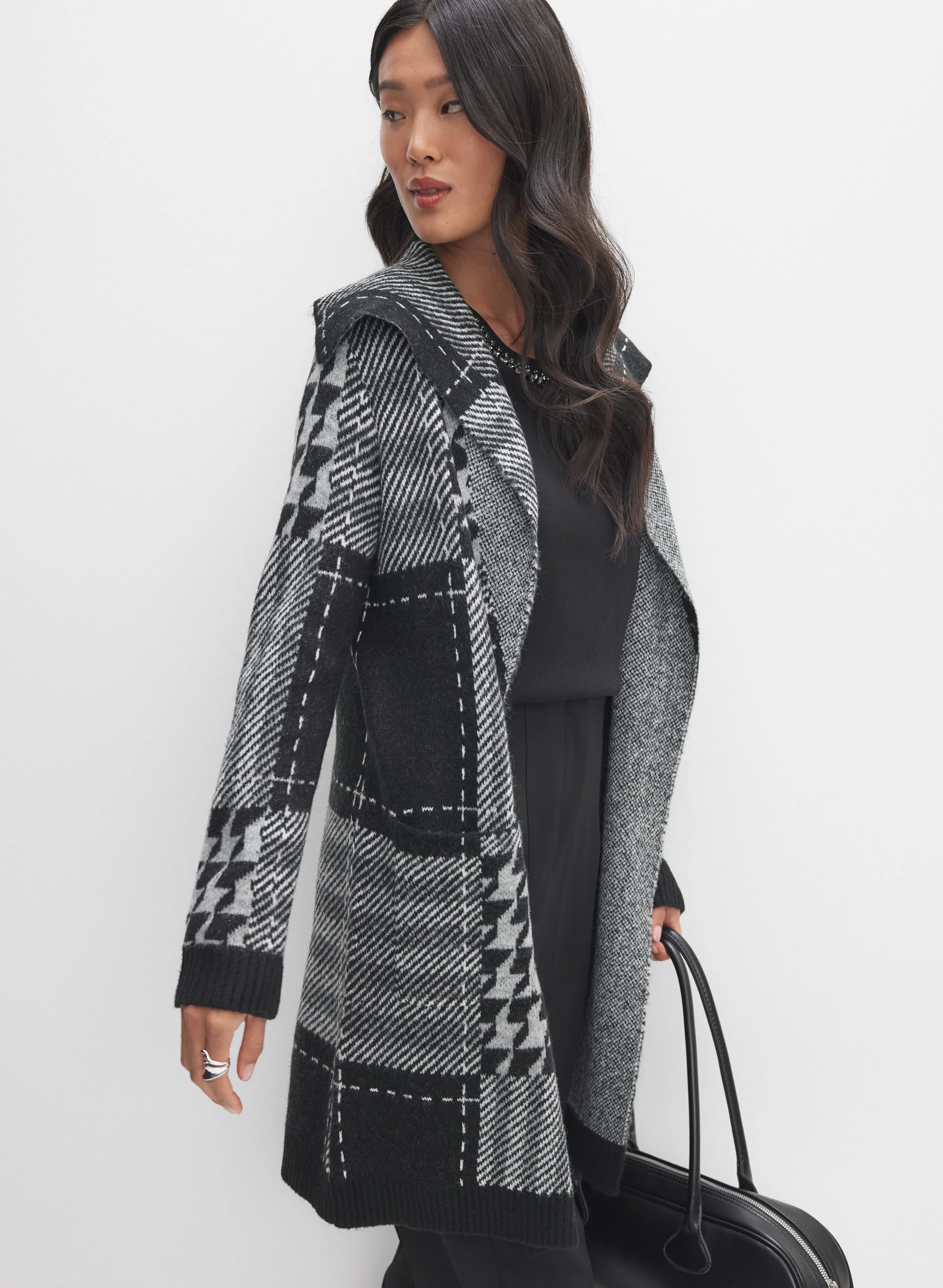 Plaid Knit Cardigan sold by Melanie Lyne product image thumbnail 5