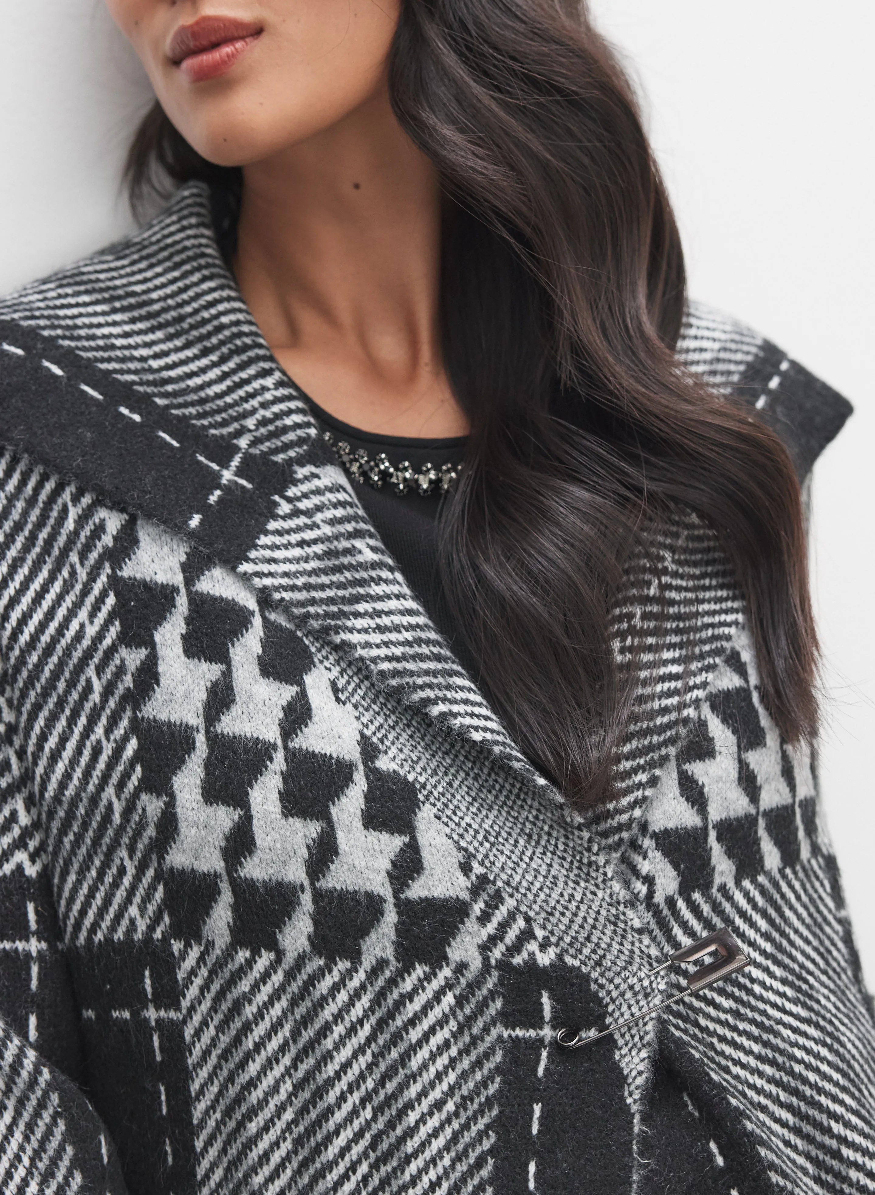 Plaid Knit Cardigan sold by Melanie Lyne product image thumbnail 2