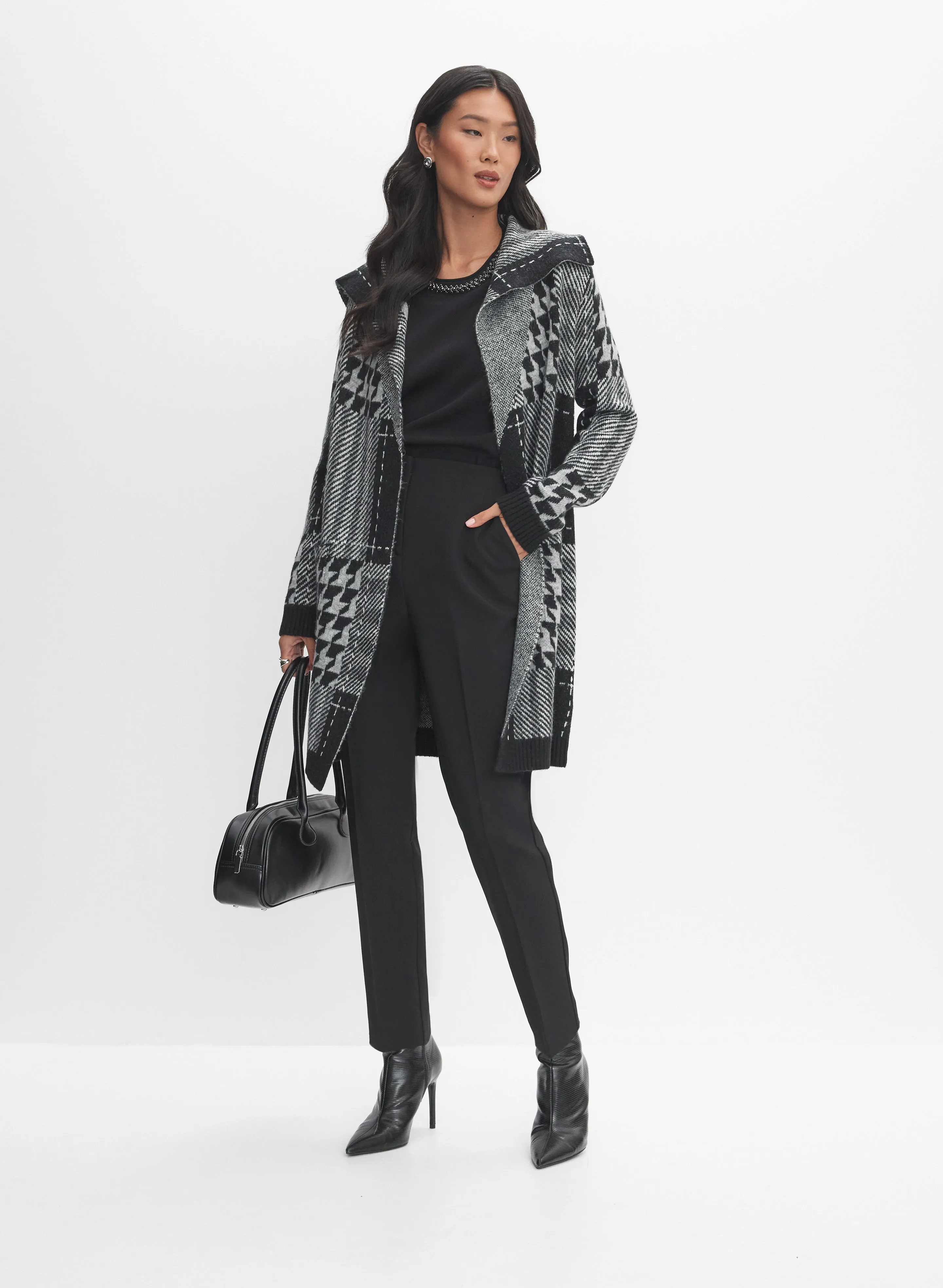 Plaid Knit Cardigan sold by Melanie Lyne product image thumbnail 3