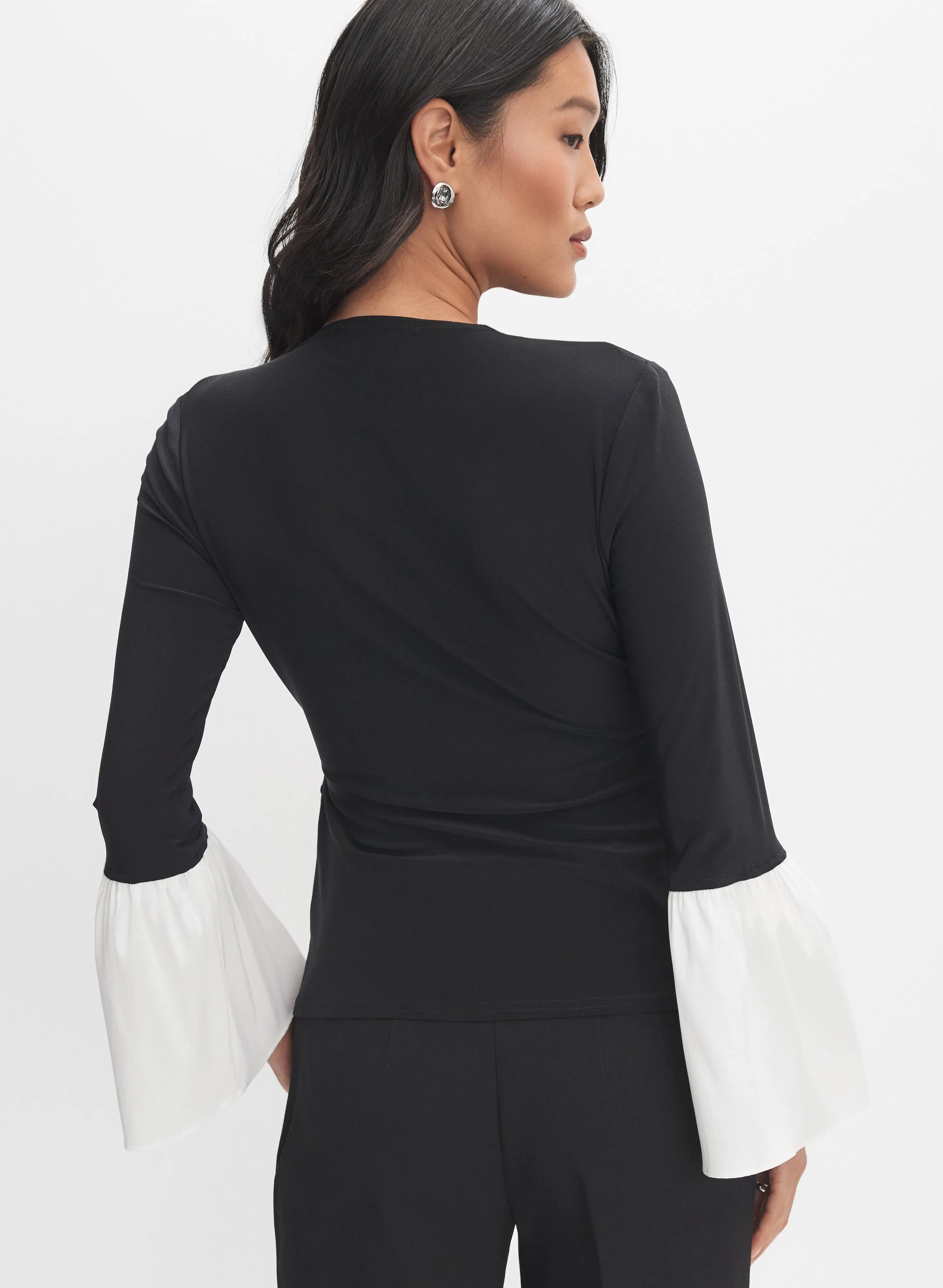Joseph Ribkoff - Contrast Bell Sleeve Top sold by Melanie Lyne product image thumbnail 4
