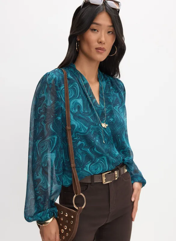 Marble Print Blouse sold by Melanie Lyne