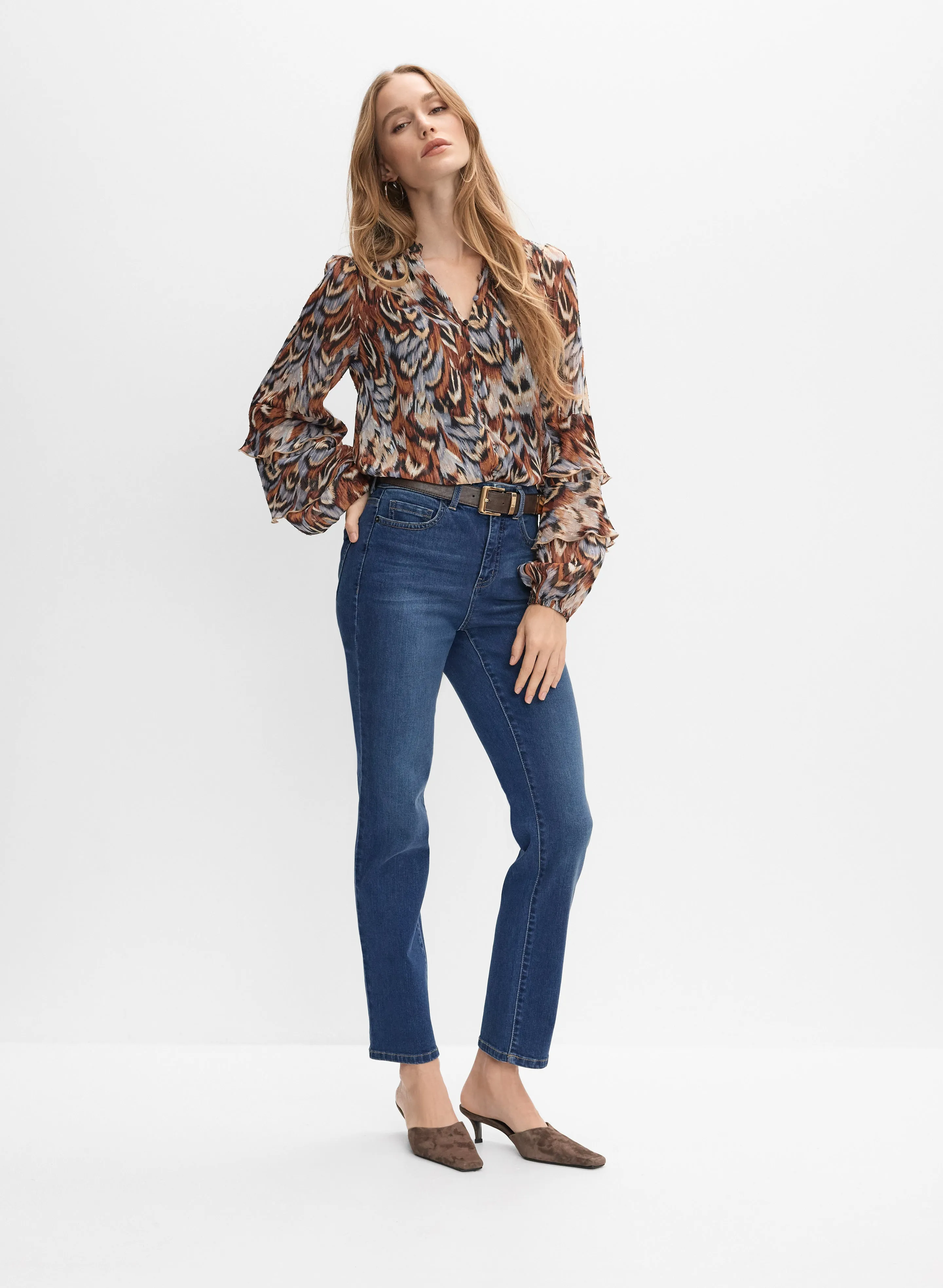 Abstract Tiered Sleeve Blouse sold by Melanie Lyne product image thumbnail 4