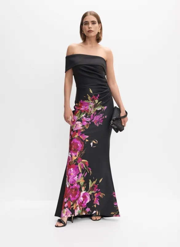 Floral Placement Print Dress sold by Melanie Lyne