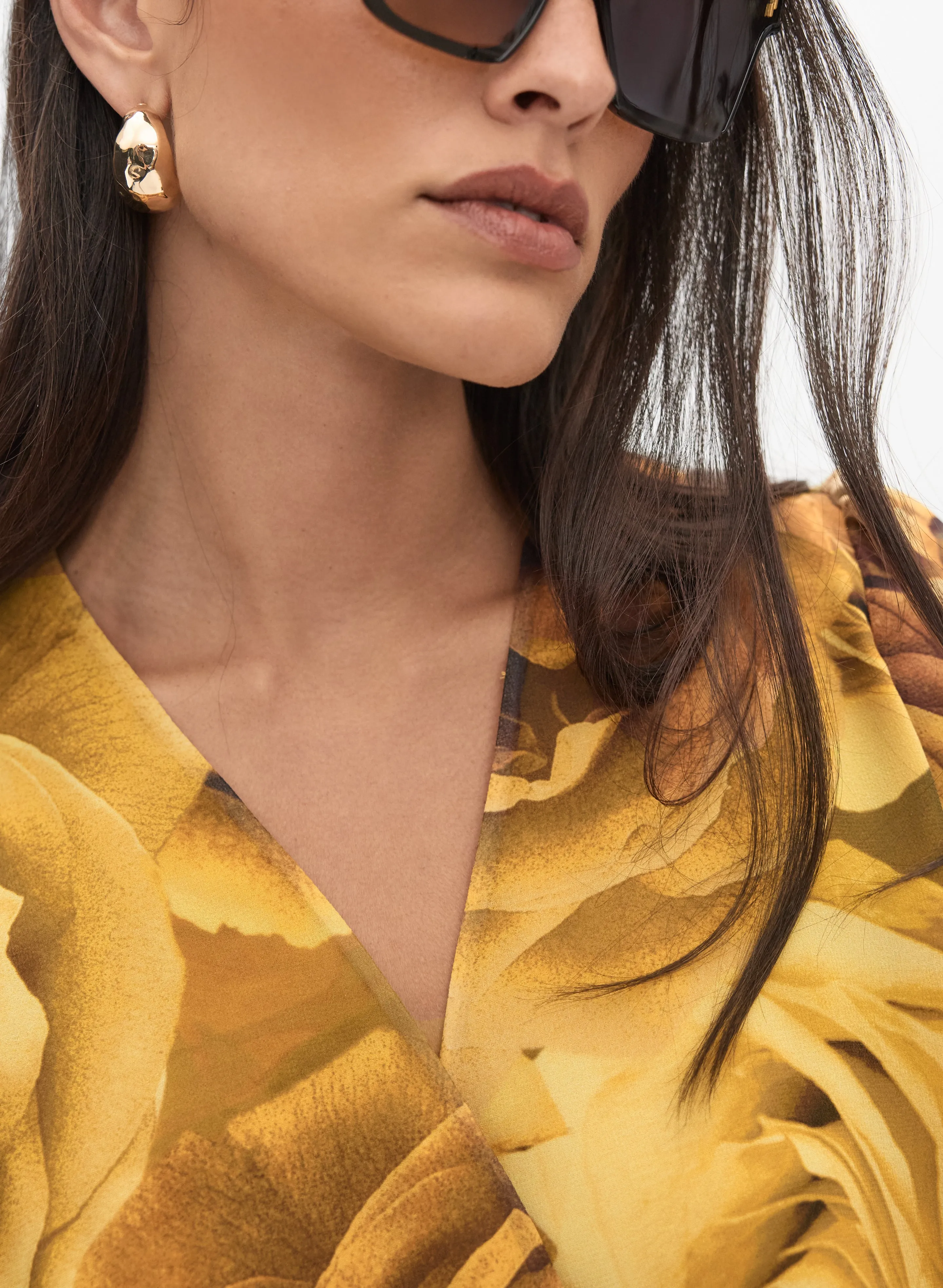 Floral Smocked Chiffon Blouse sold by Melanie Lyne product image thumbnail 2