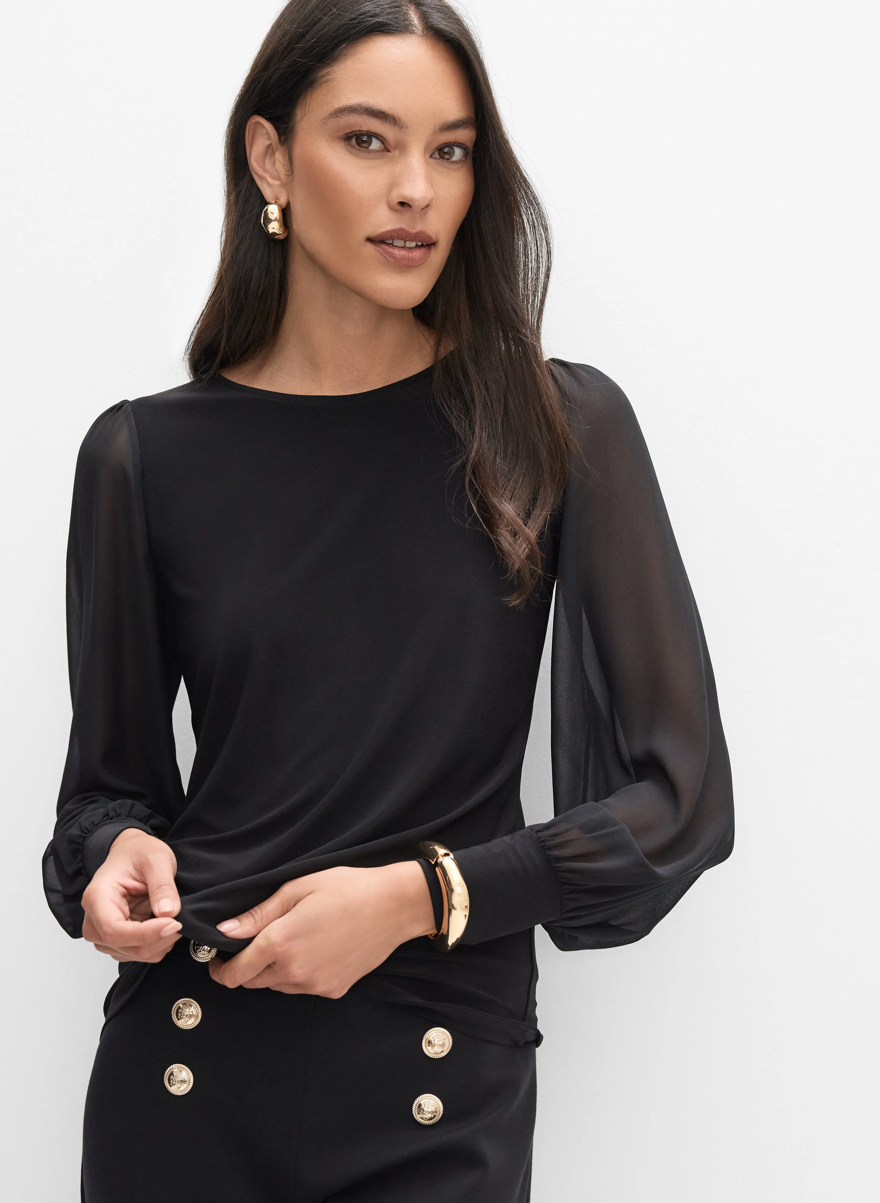 Chiffon Sleeve Top sold by Melanie Lyne product image thumbnail 5