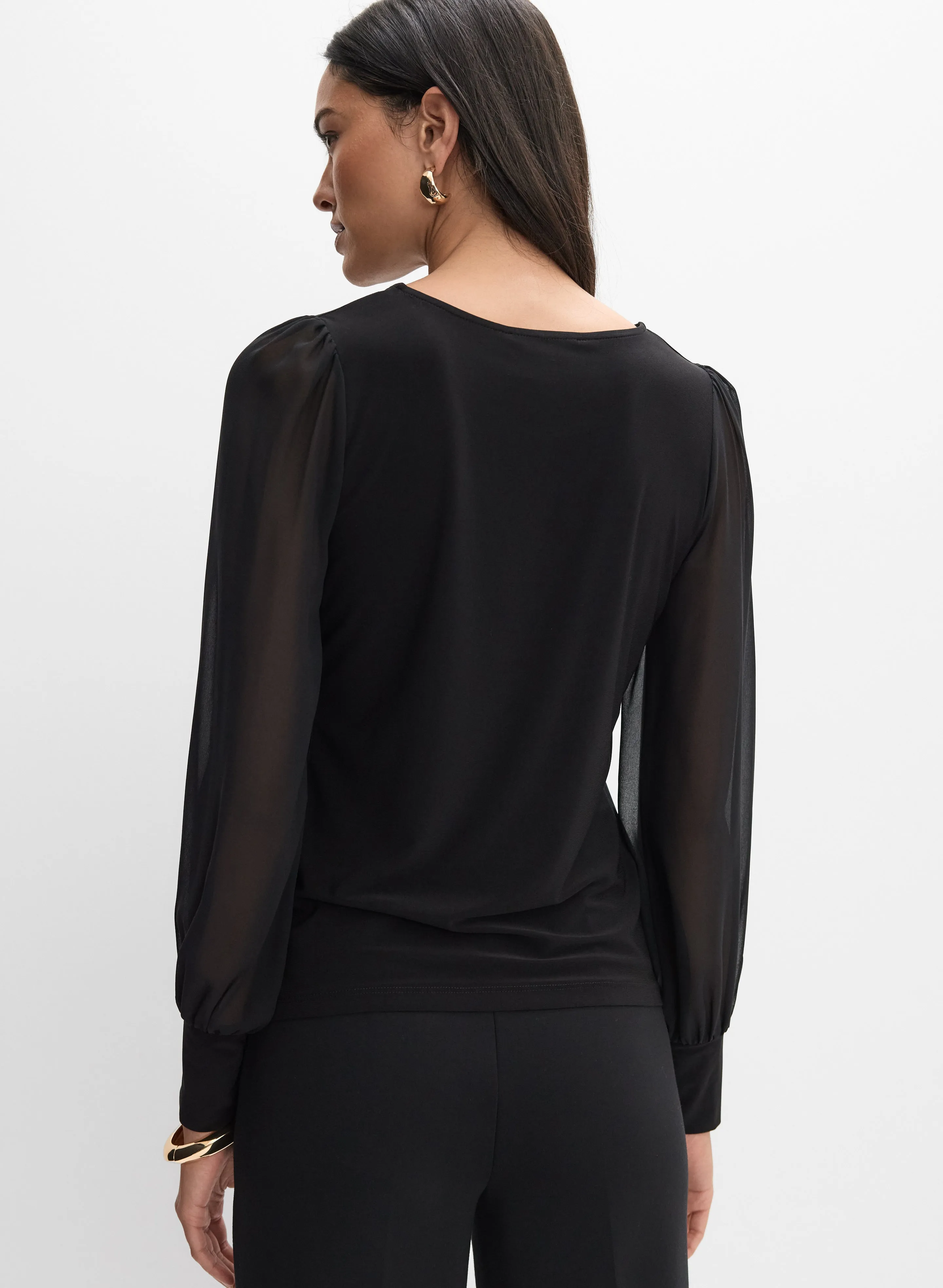 Chiffon Sleeve Top sold by Melanie Lyne product image thumbnail 4