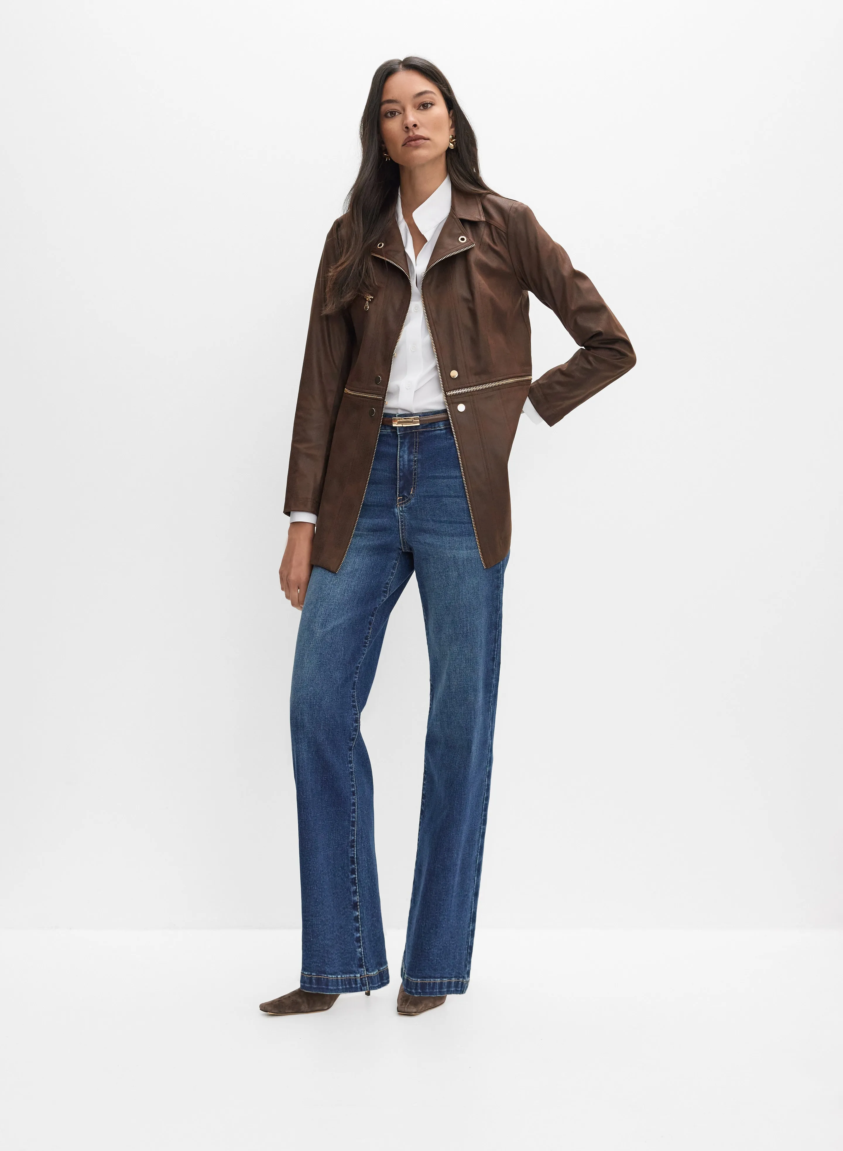 Vex - Long Faux-Suede Jacket sold by Melanie Lyne product image thumbnail 4