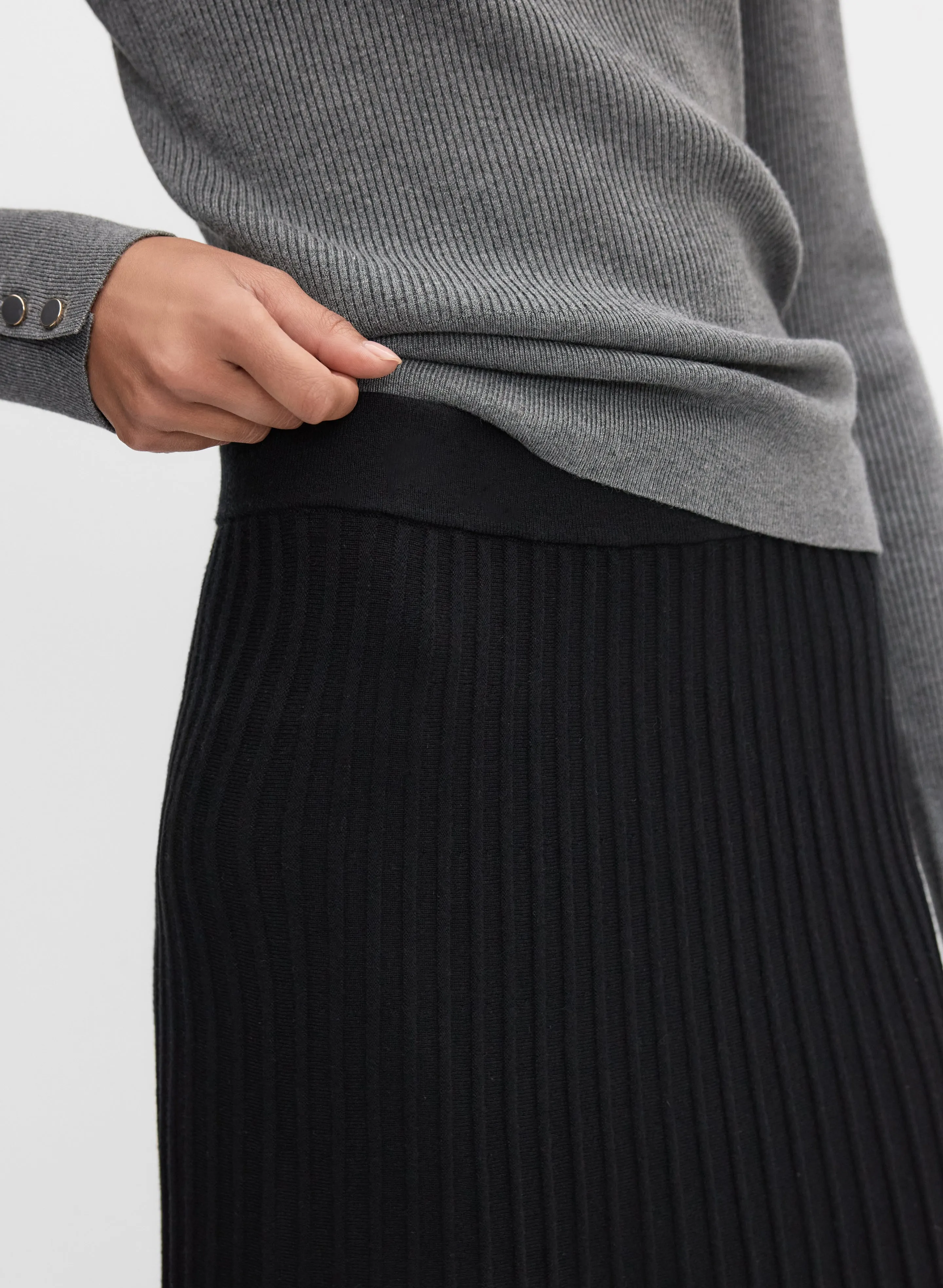 Ribbed Knit A-Line Skirt sold by Melanie Lyne product image thumbnail 5