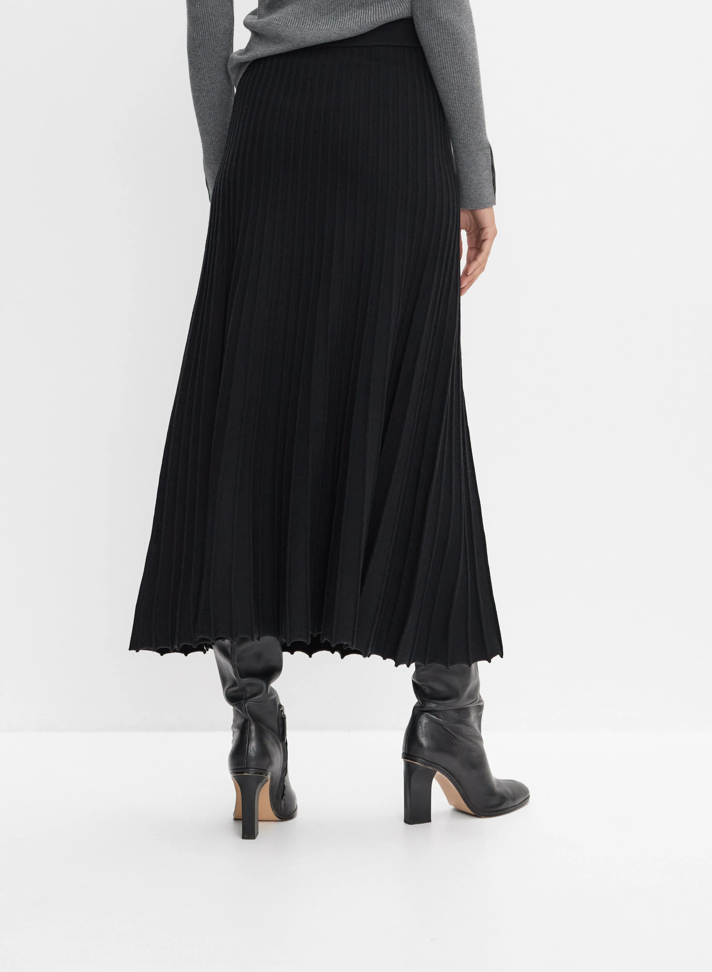 Ribbed Knit A-Line Skirt sold by Melanie Lyne product image thumbnail 3