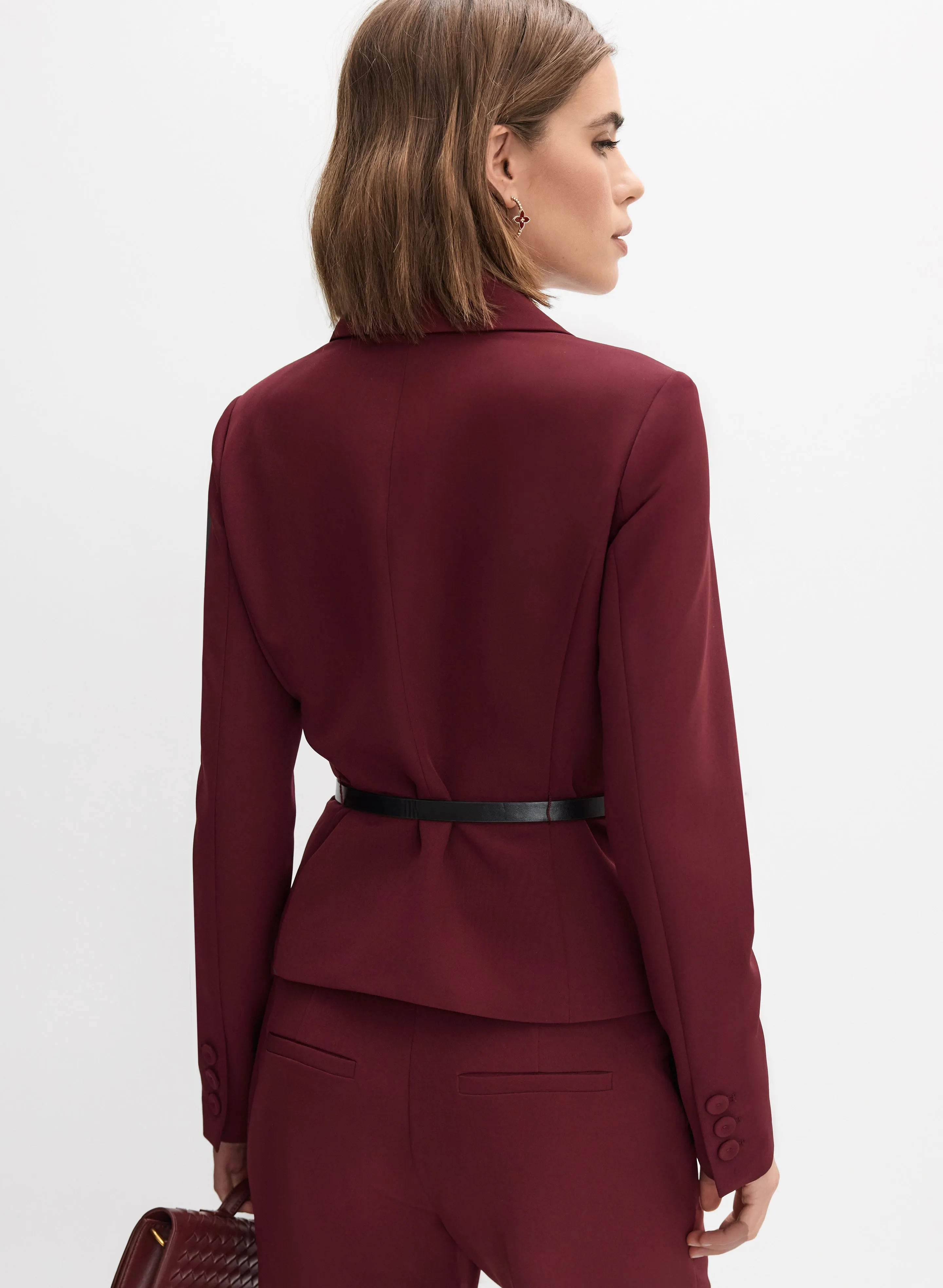 Cropped Button-Down Blazer sold by Melanie Lyne product image thumbnail 4