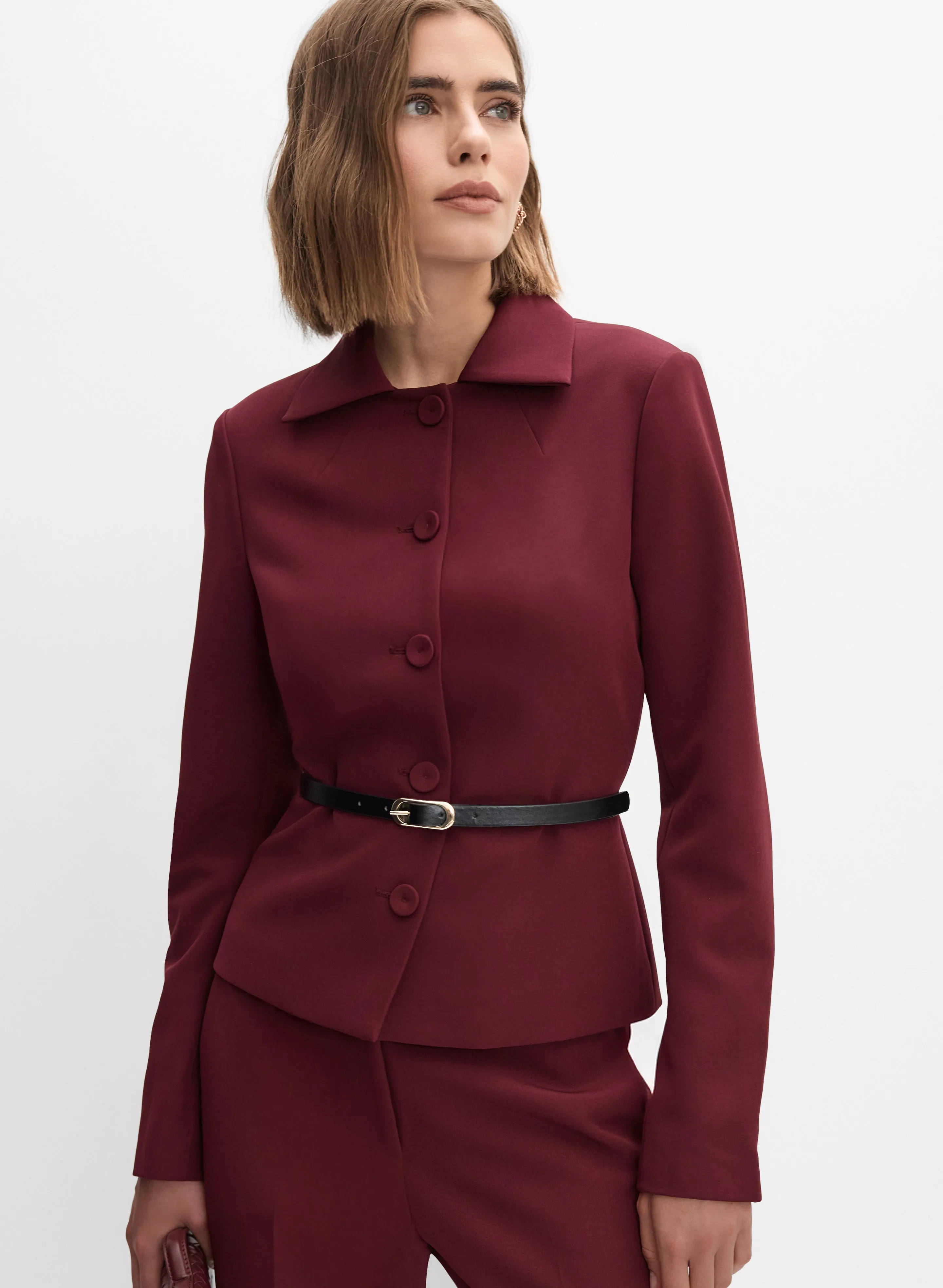 Cropped Button-Down Blazer sold by Melanie Lyne