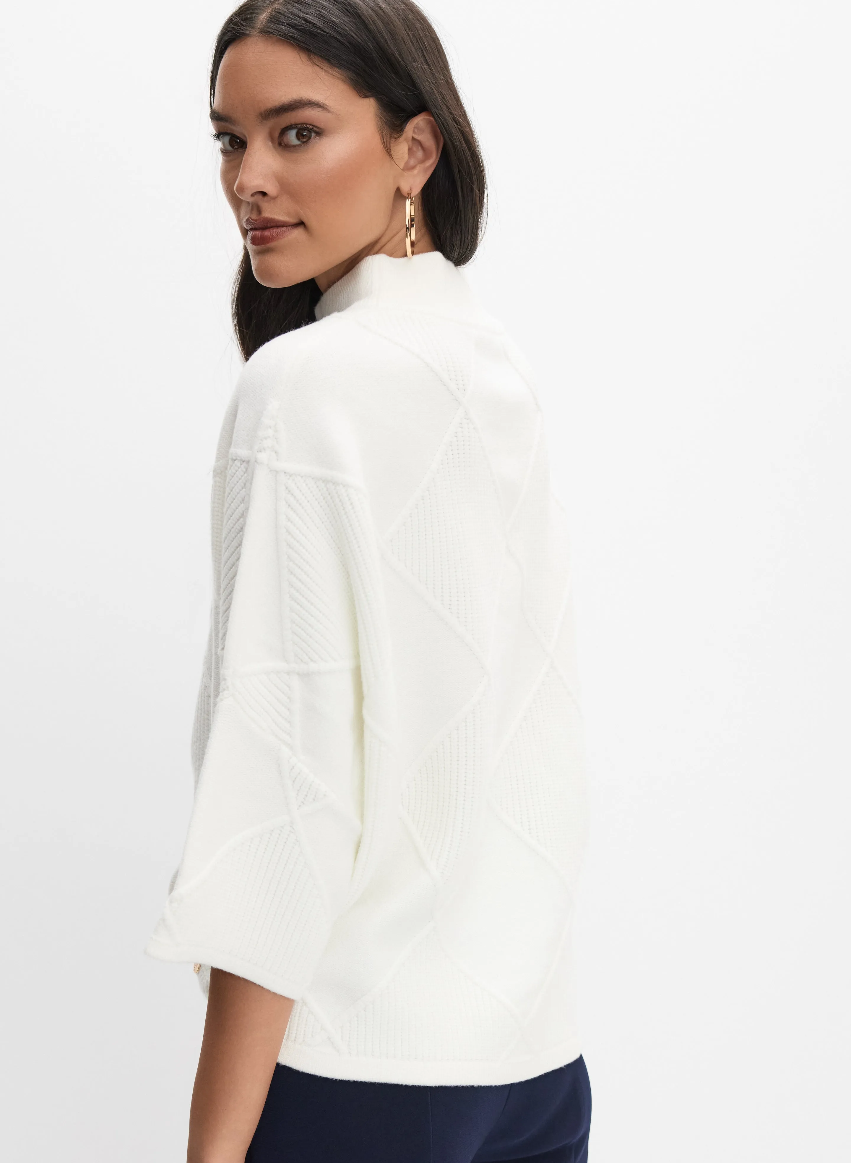 Joseph Ribkoff - Textured Funnel Neck Sweater sold by Melanie Lyne product image thumbnail 2