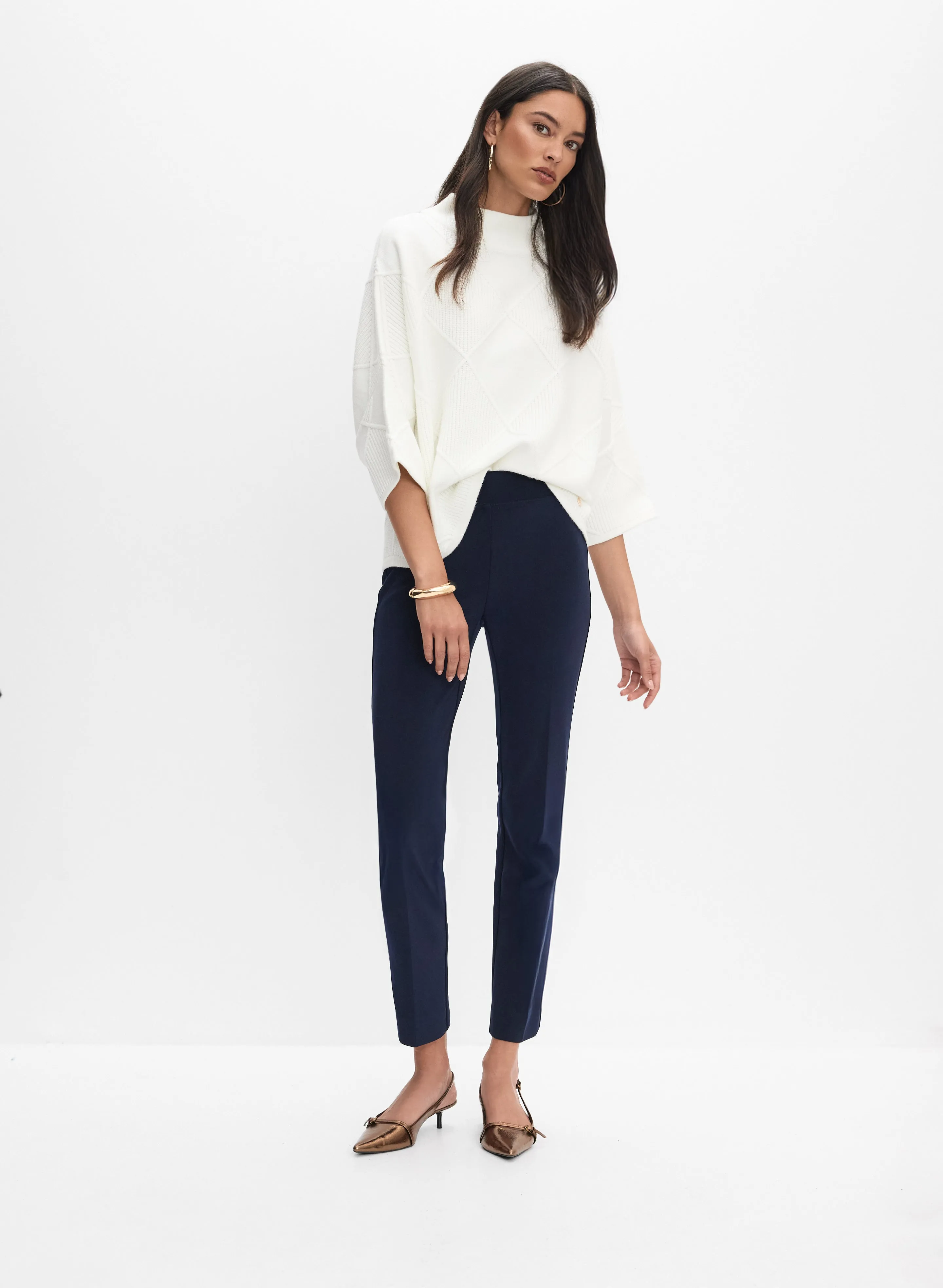 Joseph Ribkoff - Textured Funnel Neck Sweater sold by Melanie Lyne product image thumbnail 3