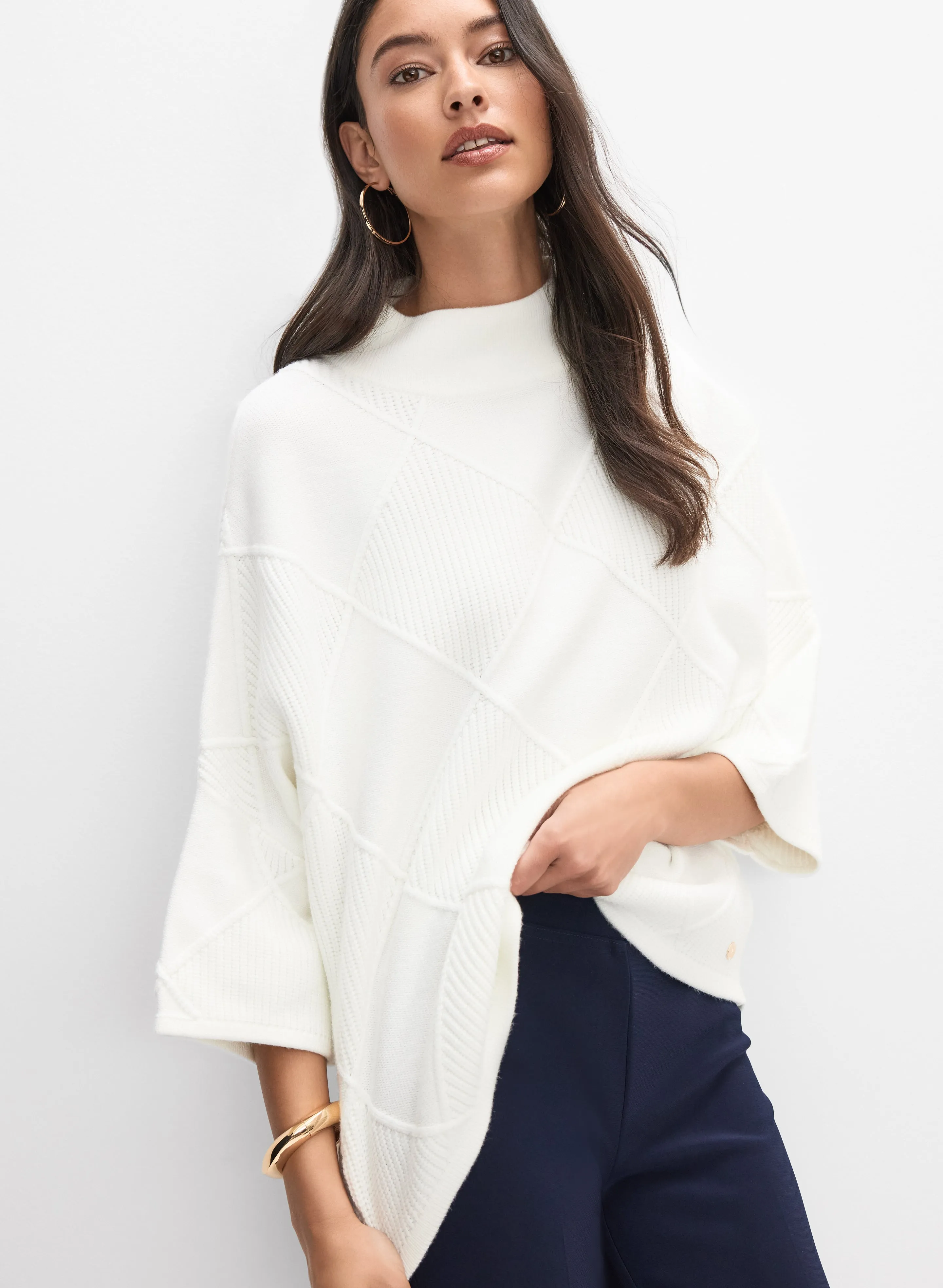 Joseph Ribkoff - Textured Funnel Neck Sweater sold by Melanie Lyne product image thumbnail 5