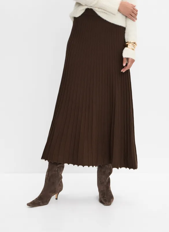 Ribbed Knit A-Line Skirt sold by Melanie Lyne