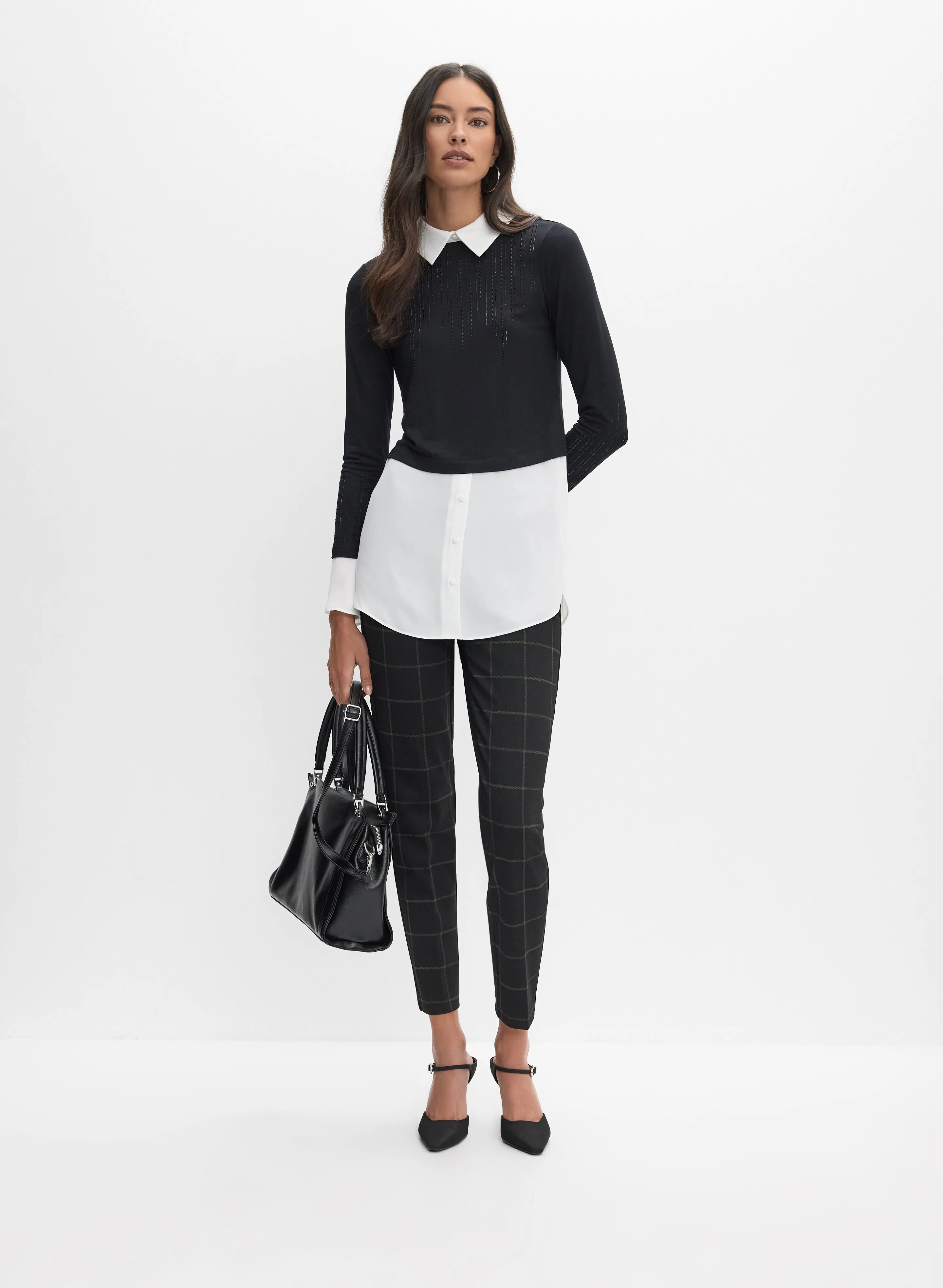 Juliette Check Slim-Leg Pants sold by Melanie Lyne product image thumbnail 4