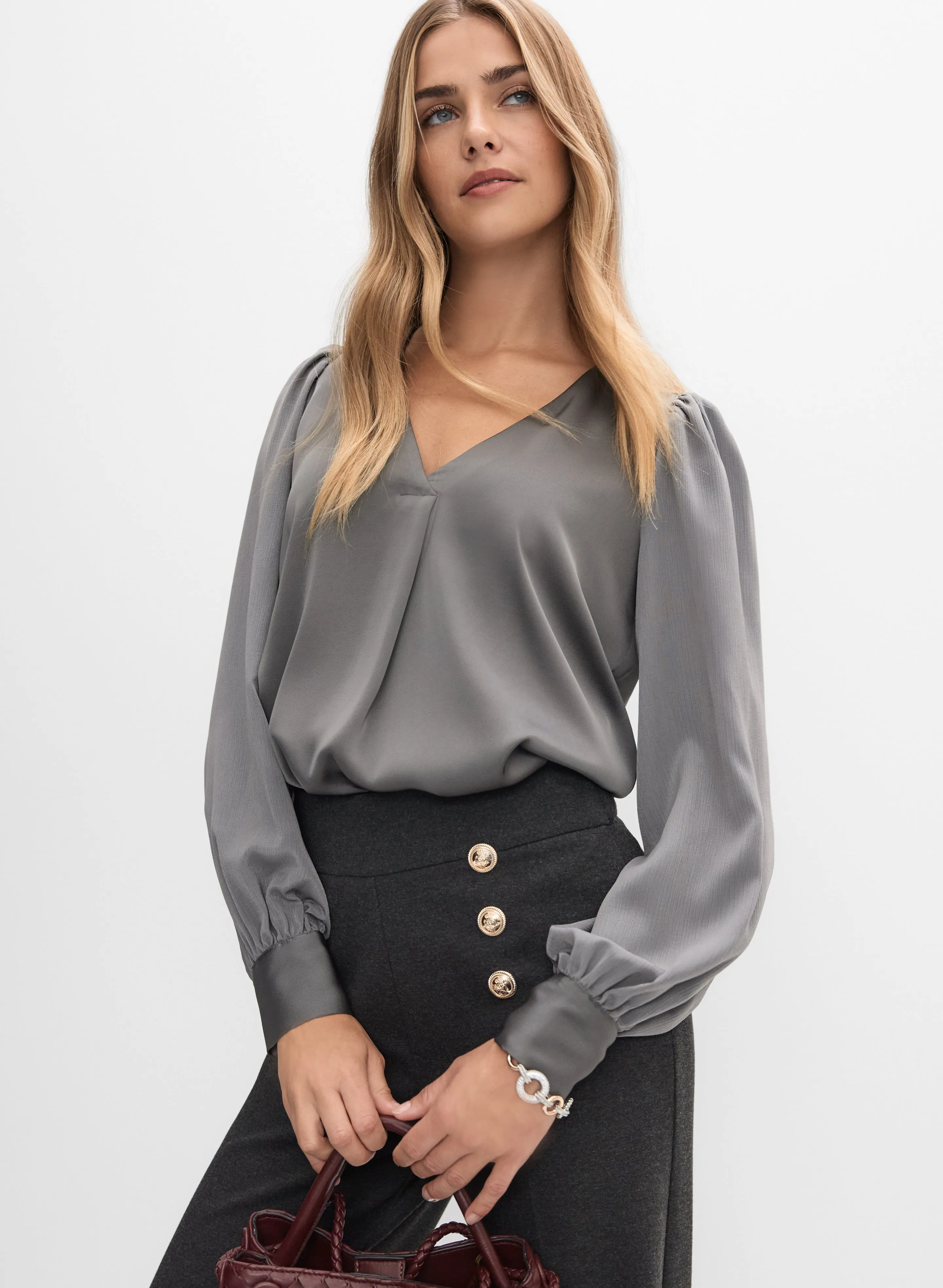 Satin Detail Blouse sold by Melanie Lyne