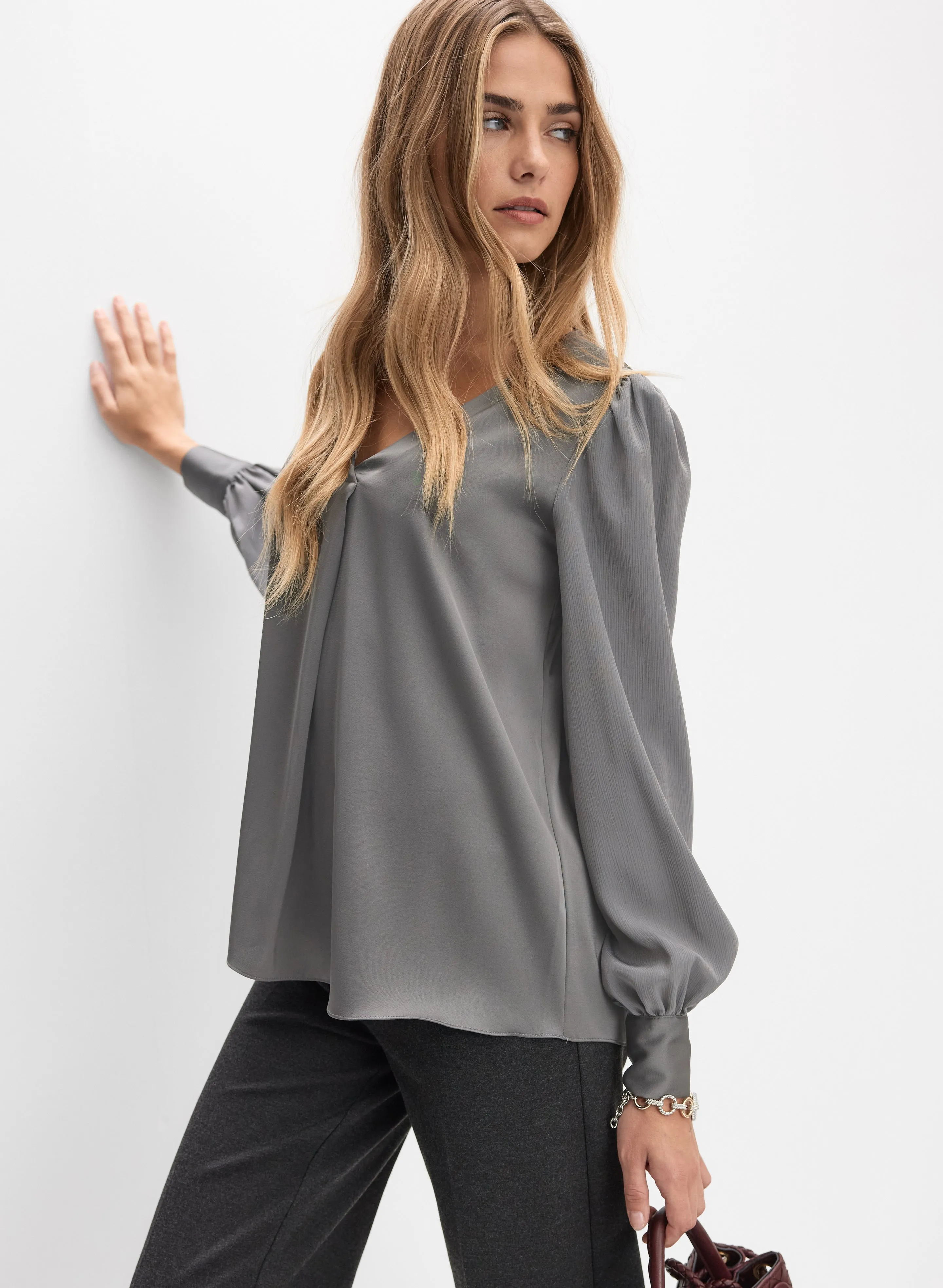 Satin Detail Blouse sold by Melanie Lyne product image thumbnail 5