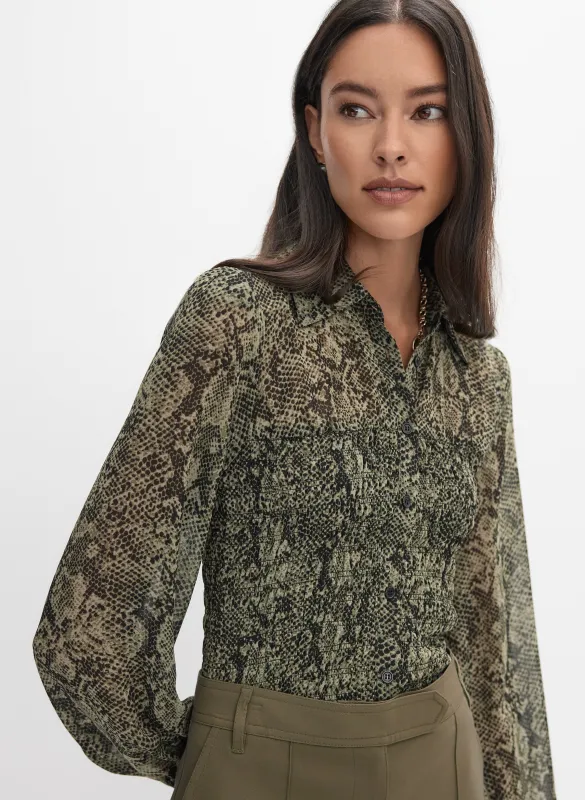 Snakeskin Print Blouse sold by Melanie Lyne