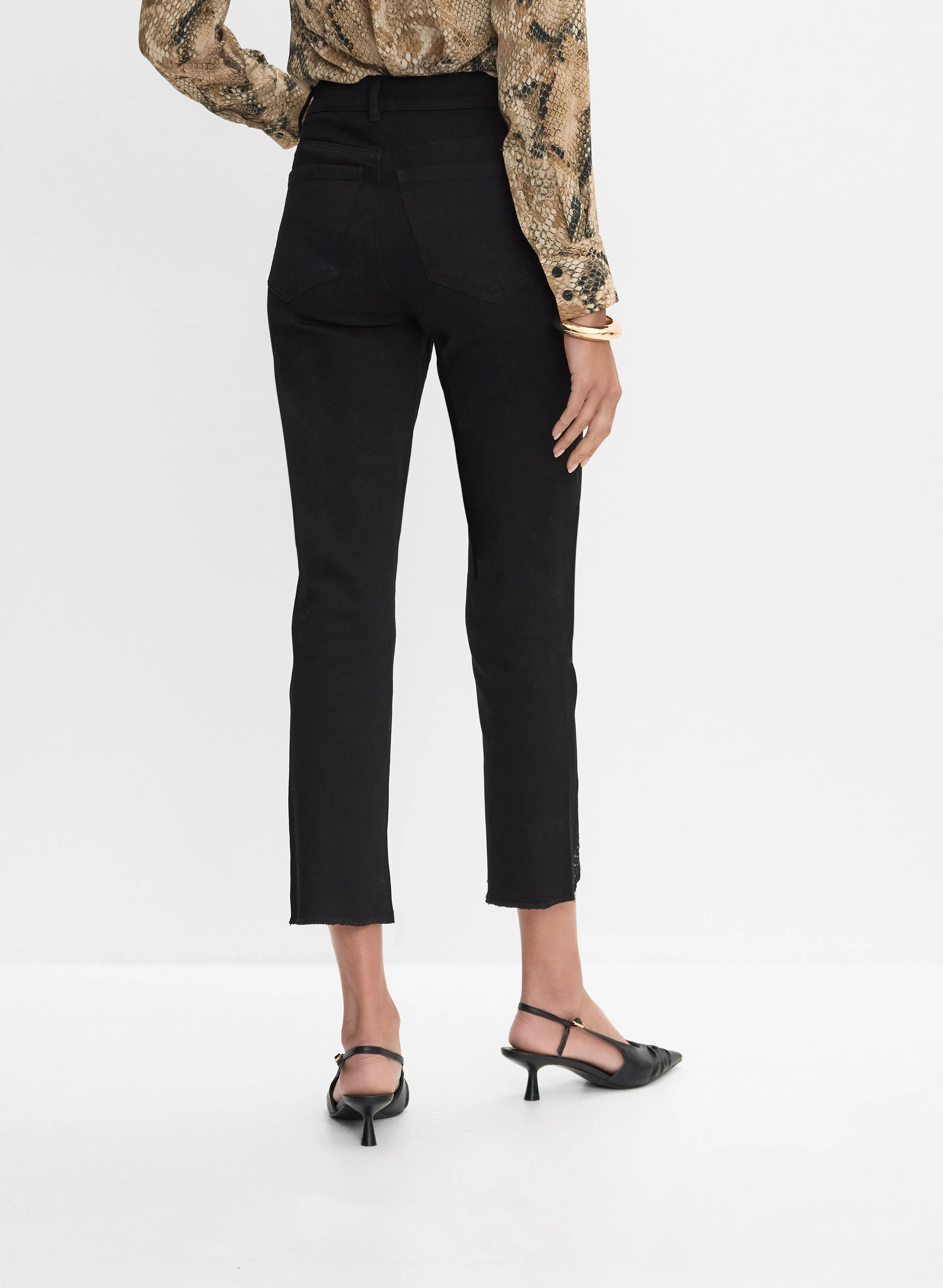 Leaf Embroidered Straight-Leg Jeans sold by Melanie Lyne product image thumbnail 2