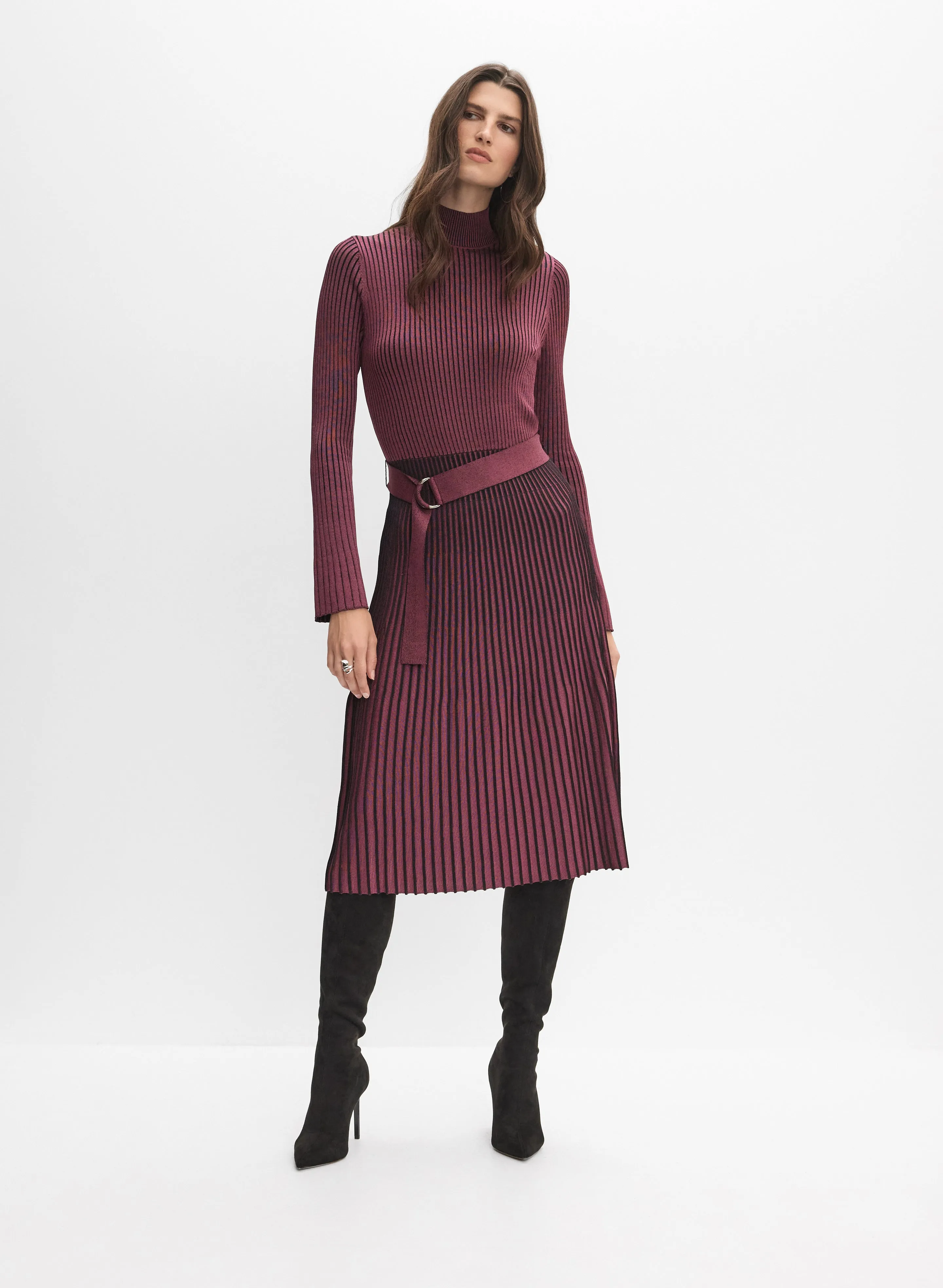 Striped Ribbed Knit Dress sold by Melanie Lyne