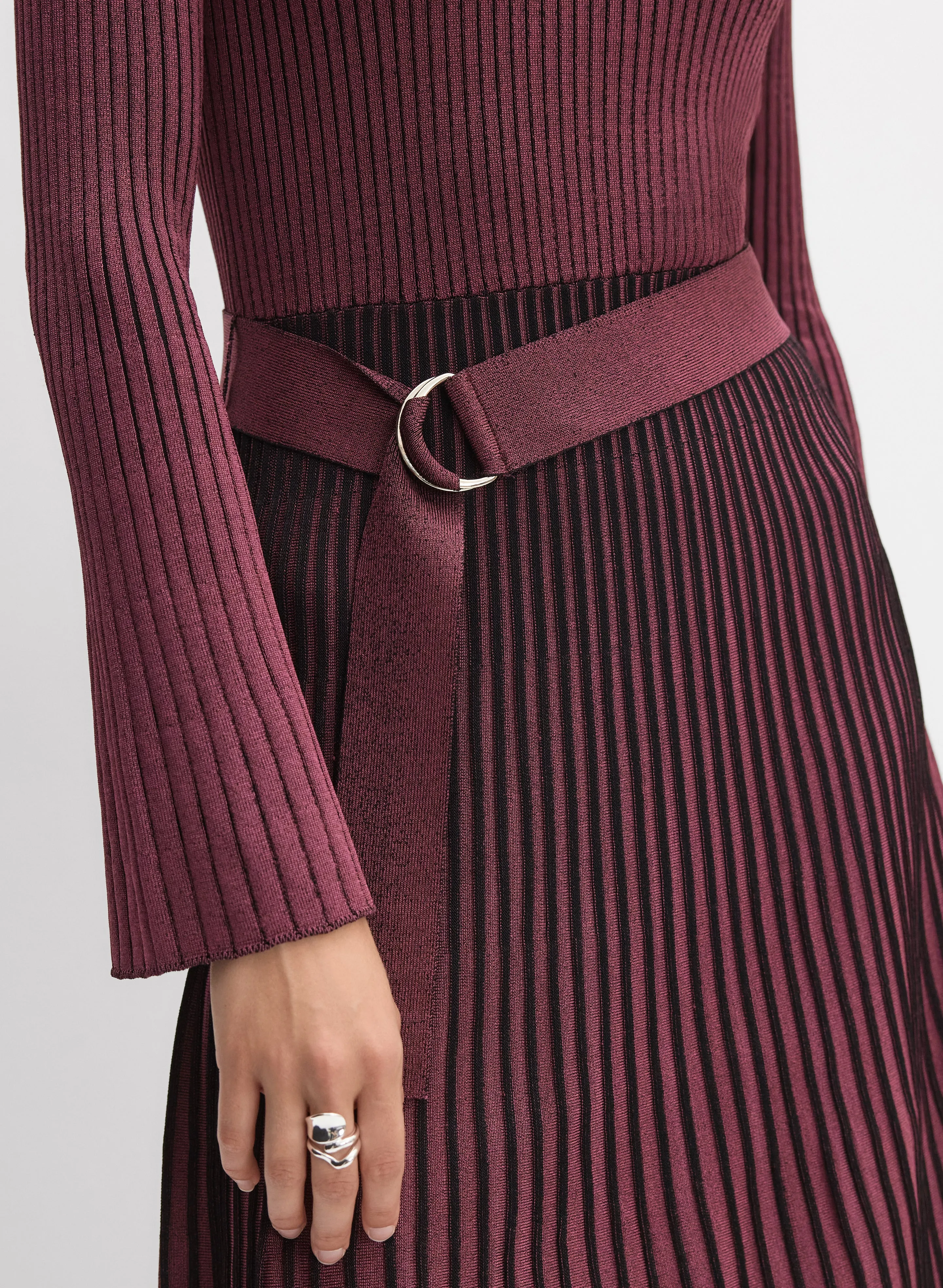 Striped Ribbed Knit Dress sold by Melanie Lyne product image thumbnail 4