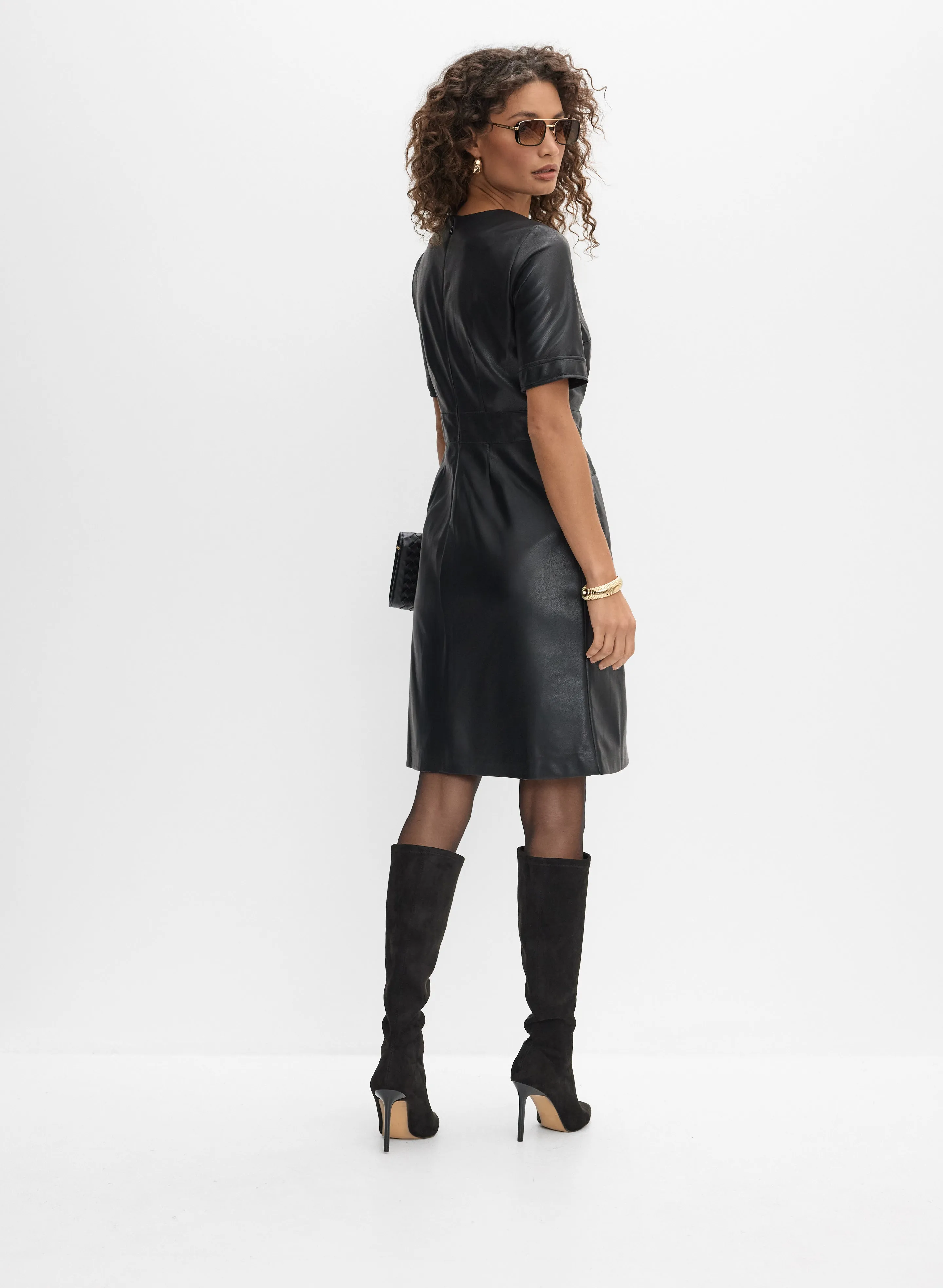 Vegan Leather Dress sold by Melanie Lyne product image thumbnail 3