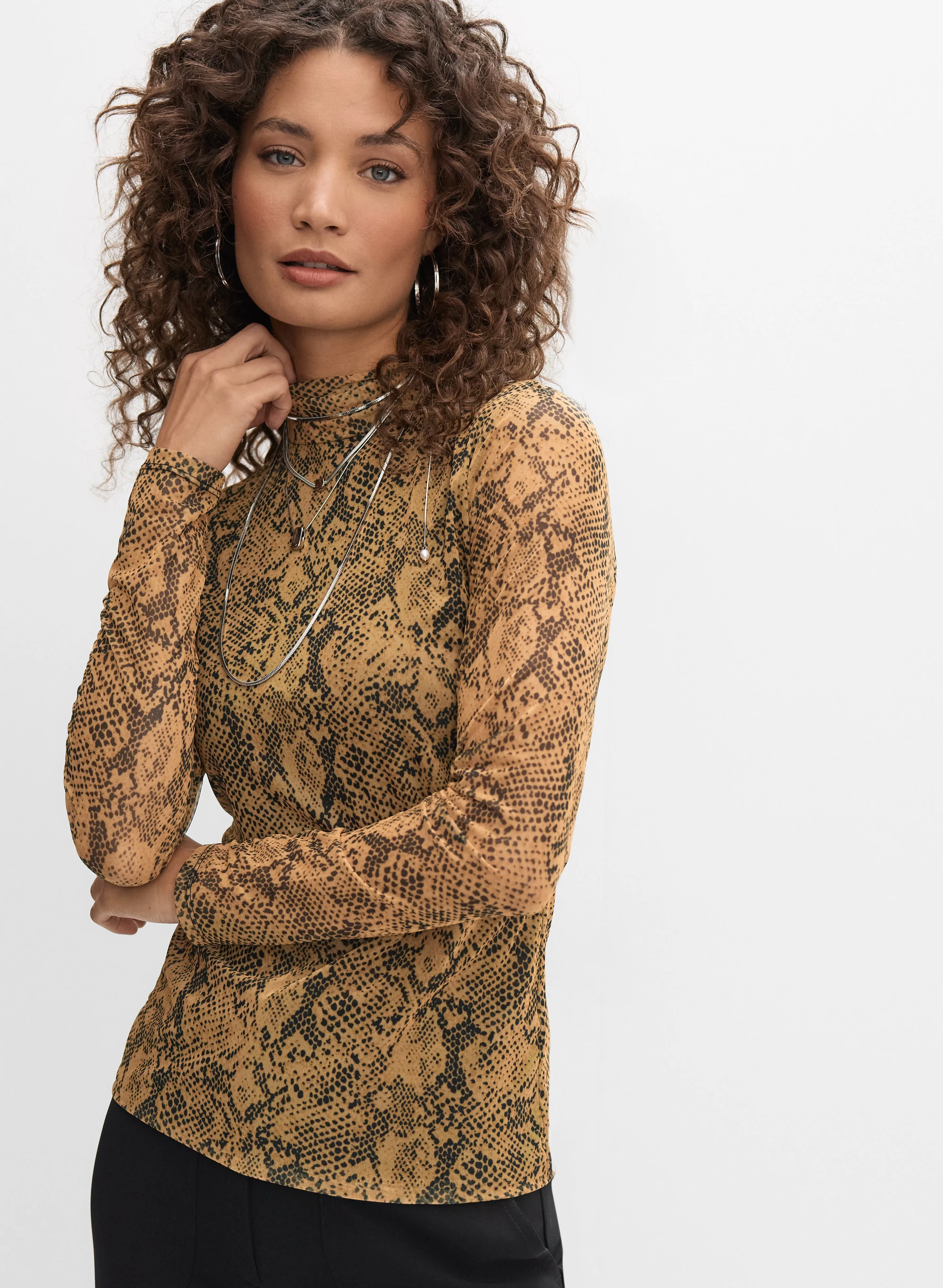 Snake Print Mesh Top sold by Melanie Lyne product image thumbnail 5