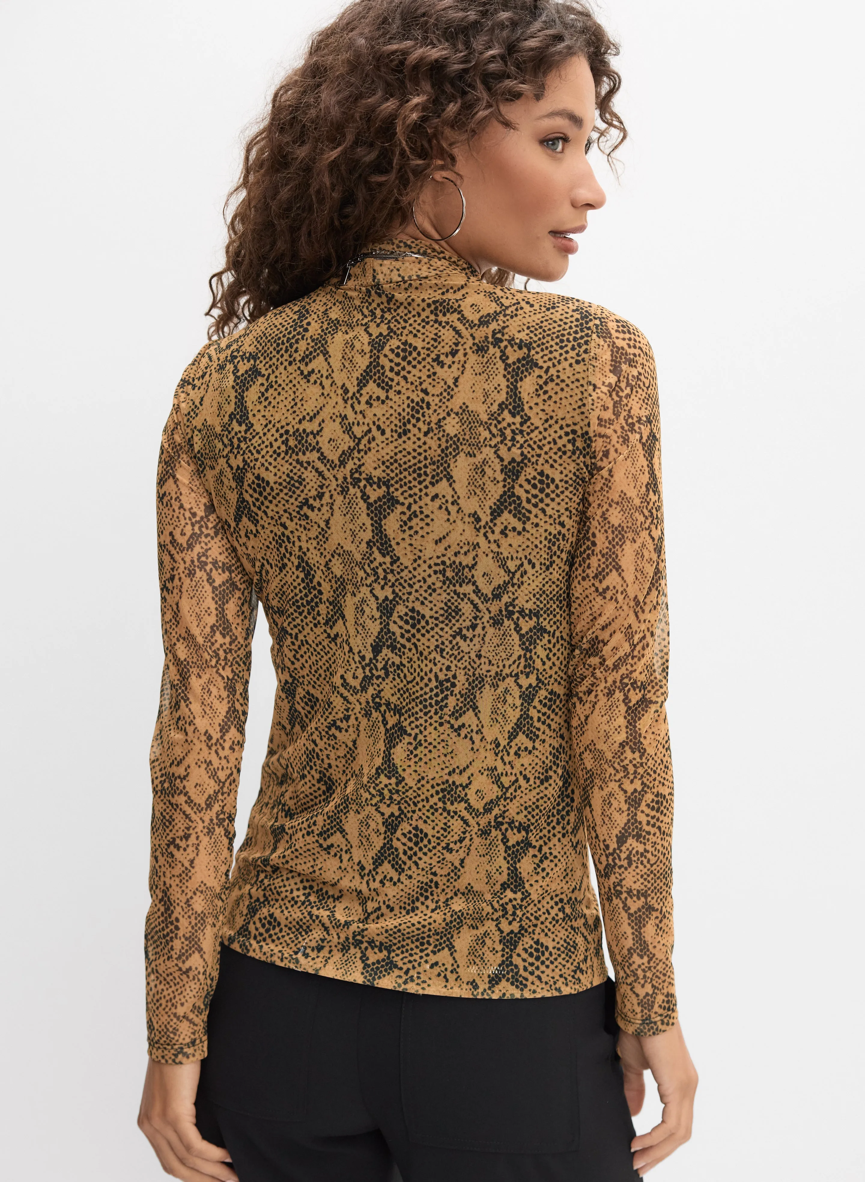 Snake Print Mesh Top sold by Melanie Lyne product image thumbnail 2