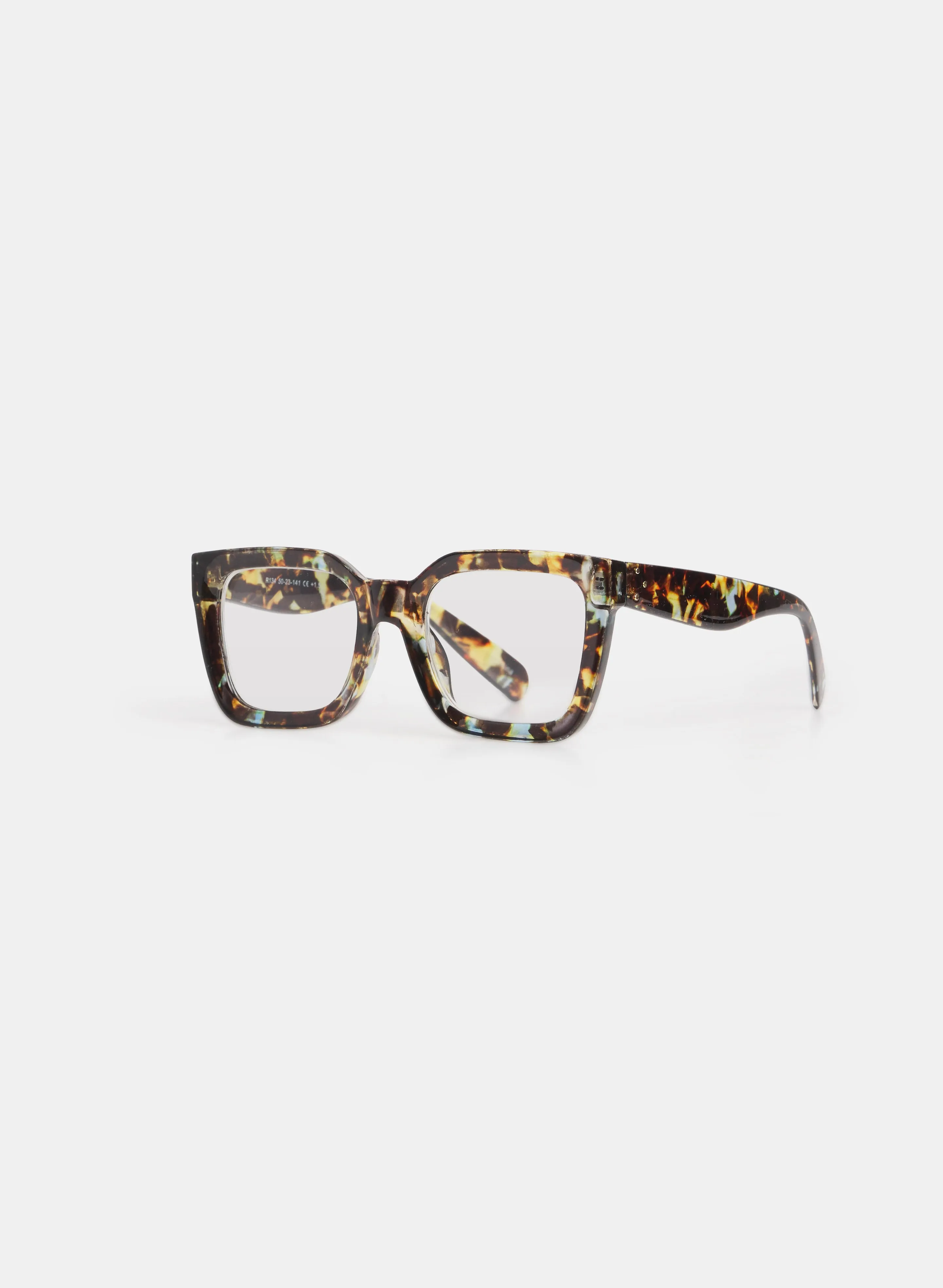 Square Tortoiseshell Glasses sold by Melanie Lyne product image thumbnail 2