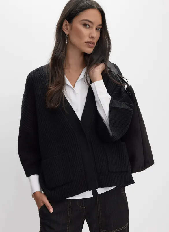Ribbed Knit Batwing Cardigan sold by Melanie Lyne