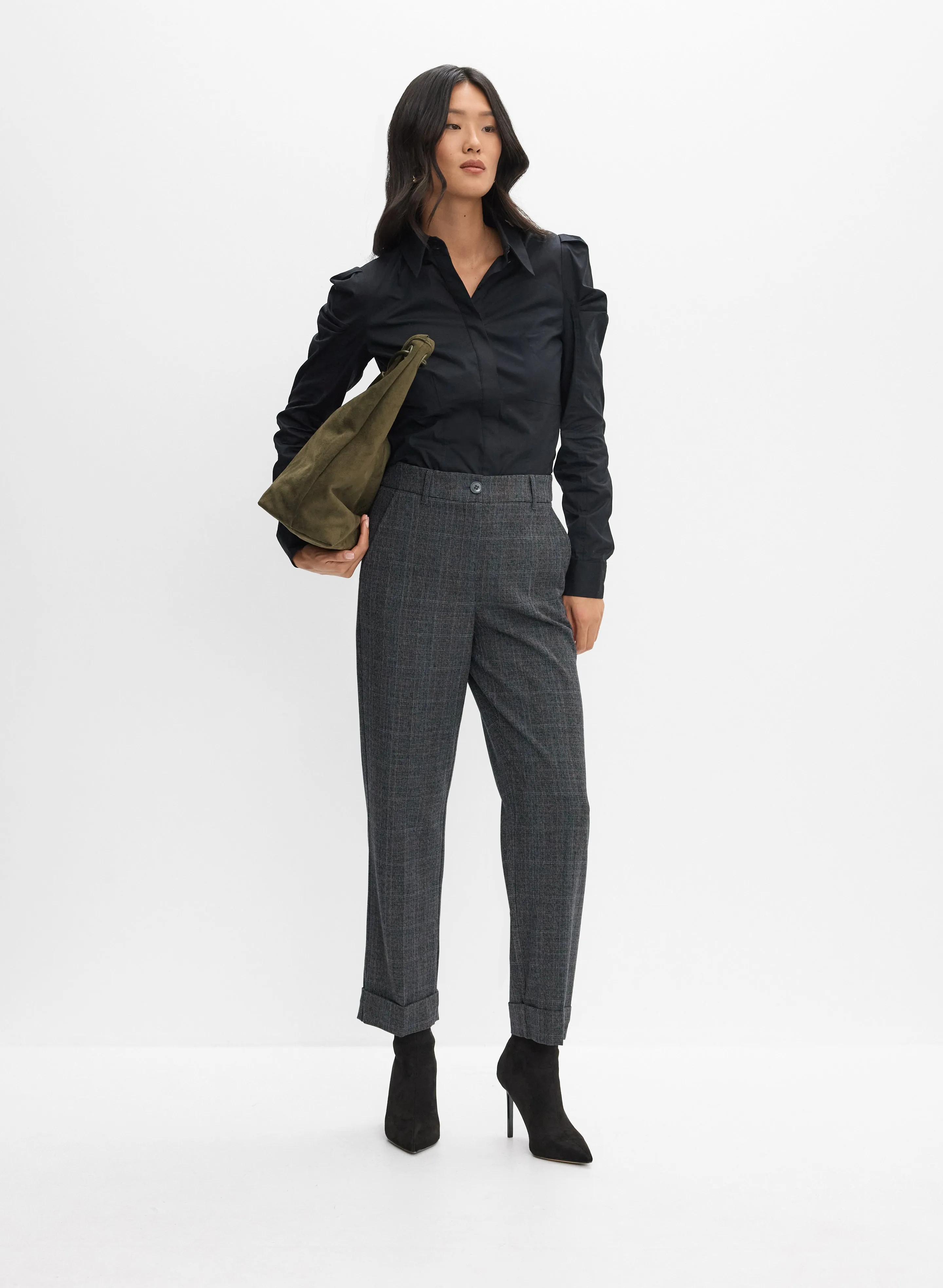 Plaid Straight-Leg Pants sold by Melanie Lyne product image thumbnail 4