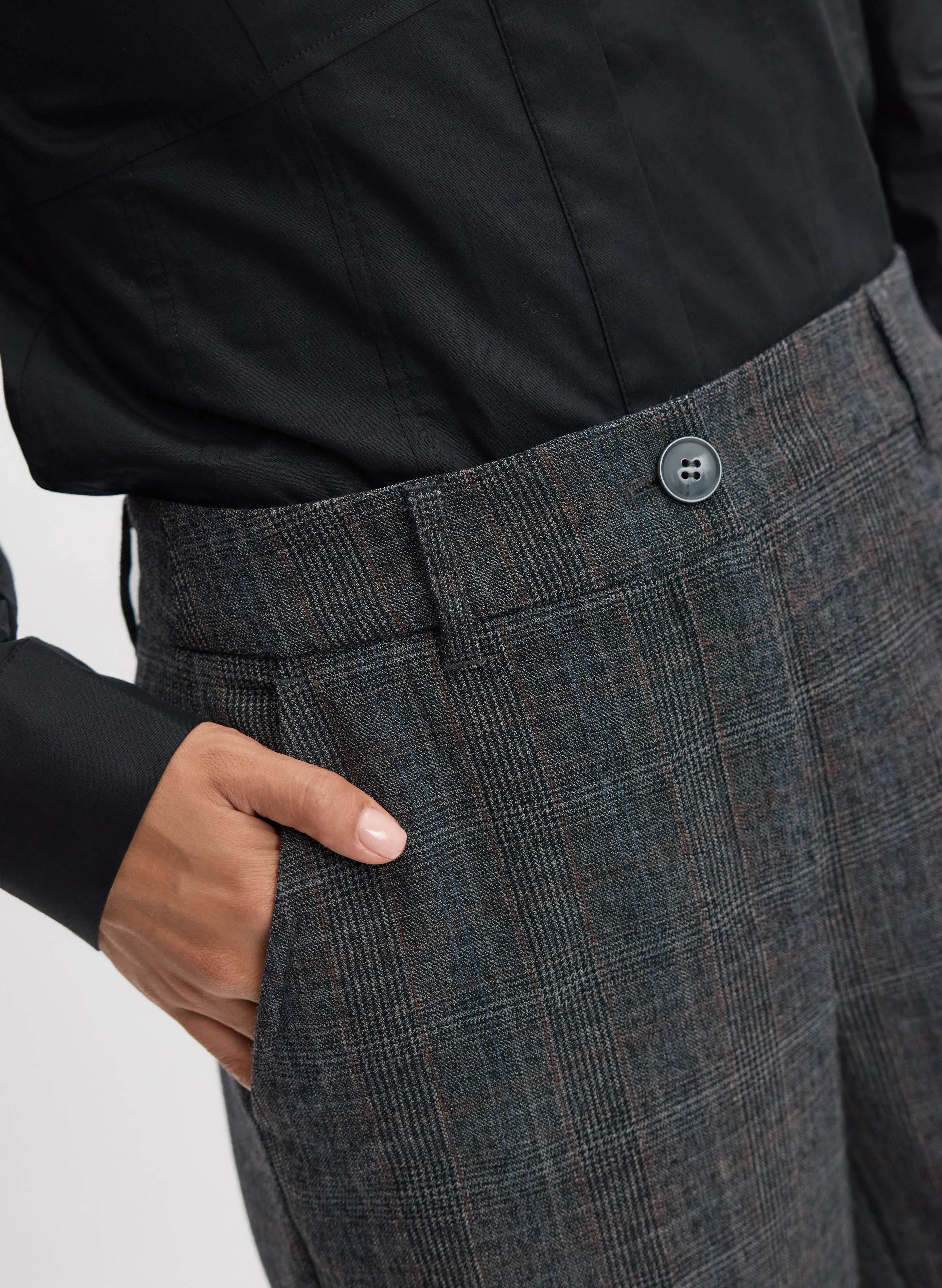 Plaid Straight-Leg Pants sold by Melanie Lyne product image thumbnail 5